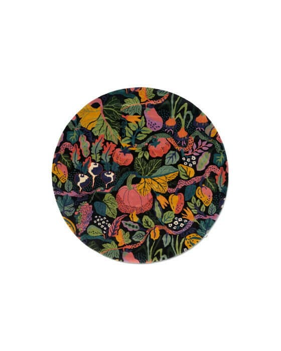 Heritage garden matta rund charcoal