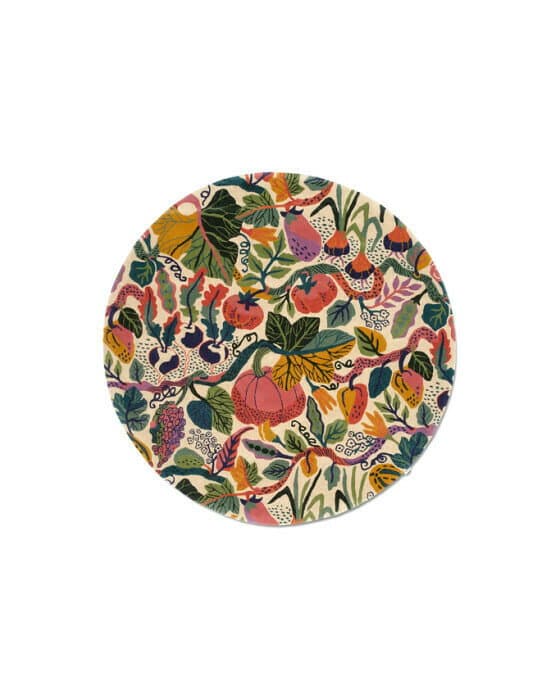 Heritage garden matta rund cream