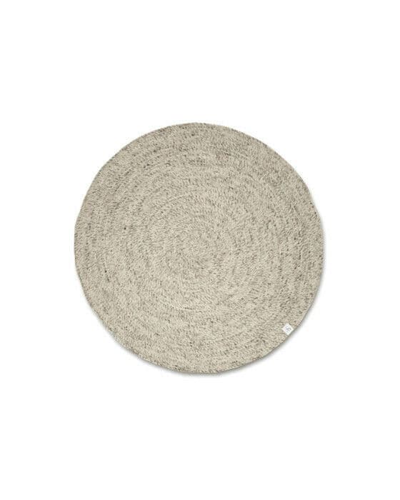Merino matta rund natural beige