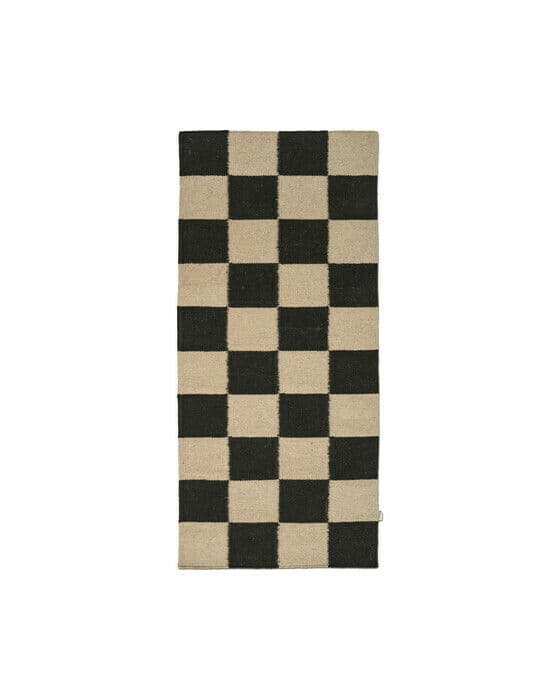 Square gångmatta svart/natur