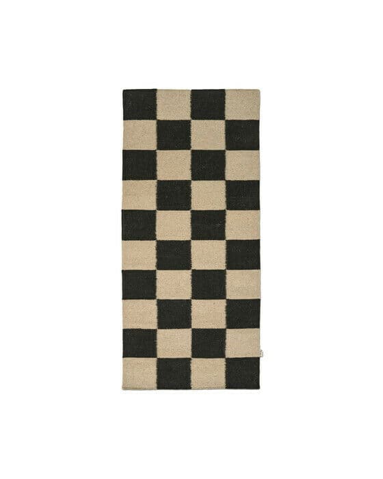 Square gångmatta svart/natur