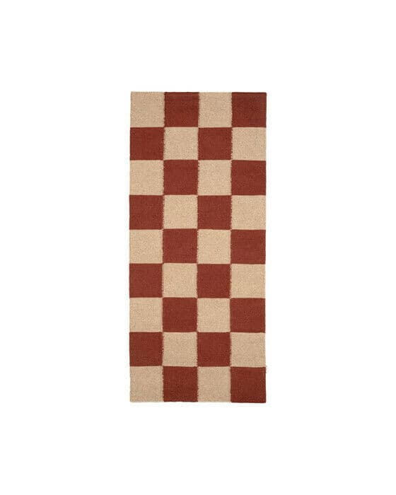 Square gångmatta terracotta/natur