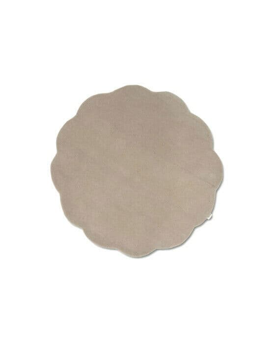 Shell matta rund beige