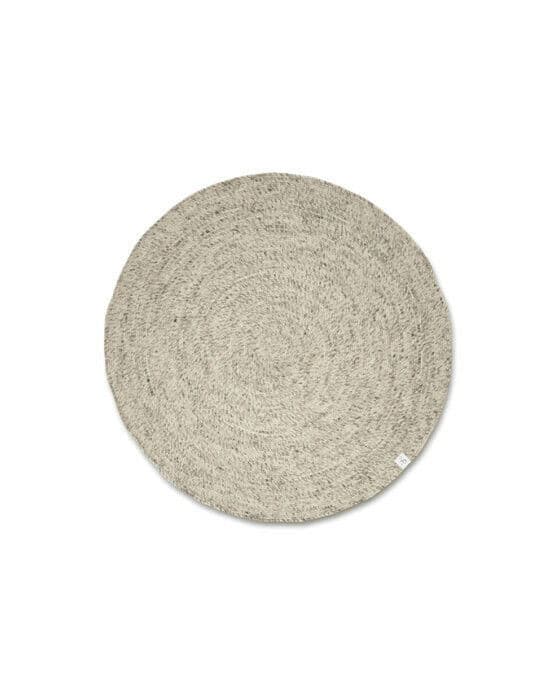 Merino matta rund natural beige