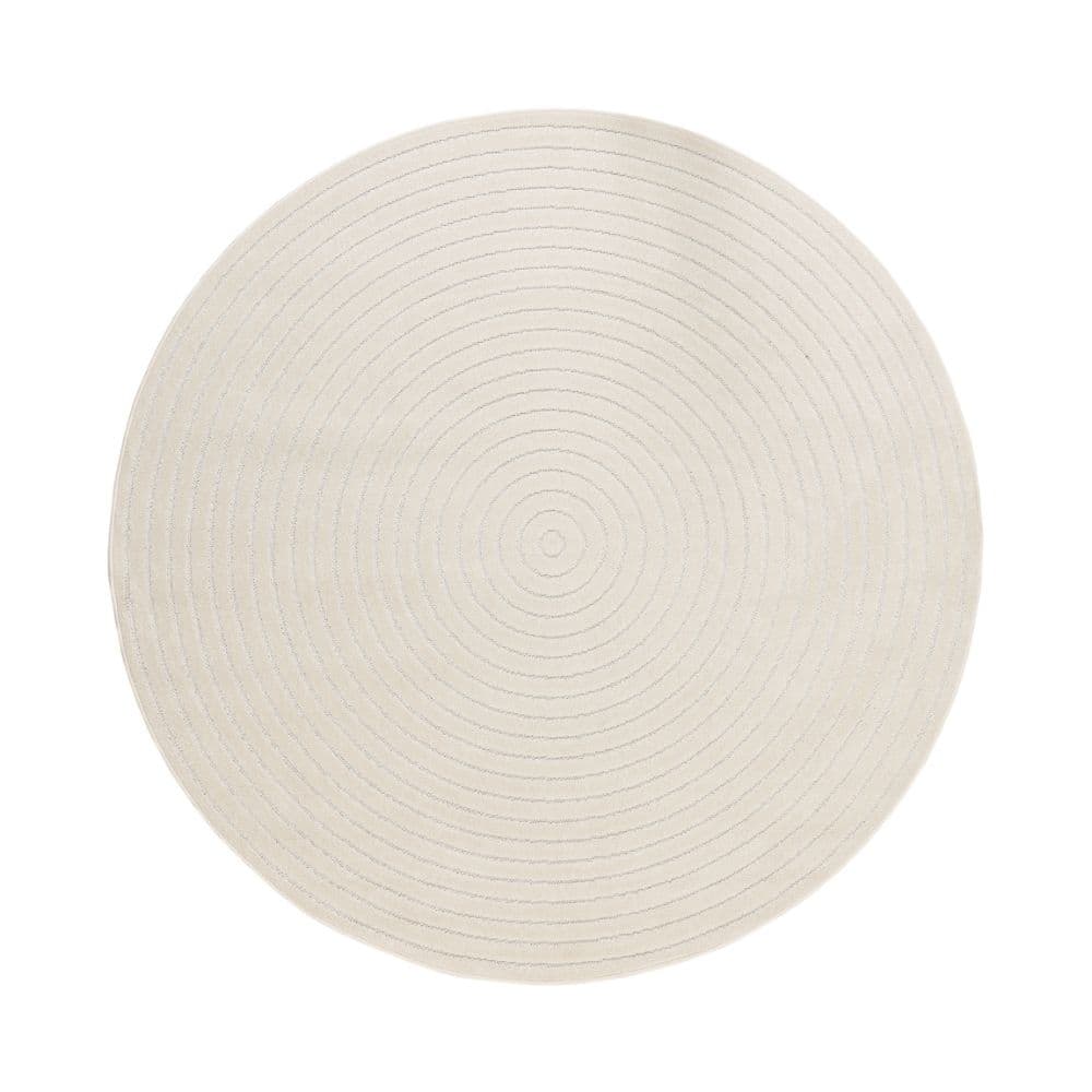 Santos Maru Creme Rund 240 cm Inom- och Utomhusmatta