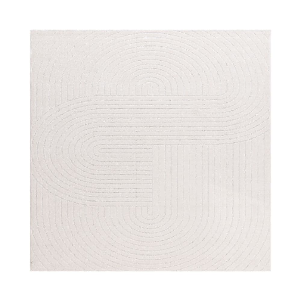 Santos Vorm Creme Kvadrat 240 cm Inom- och Utomhusmatta