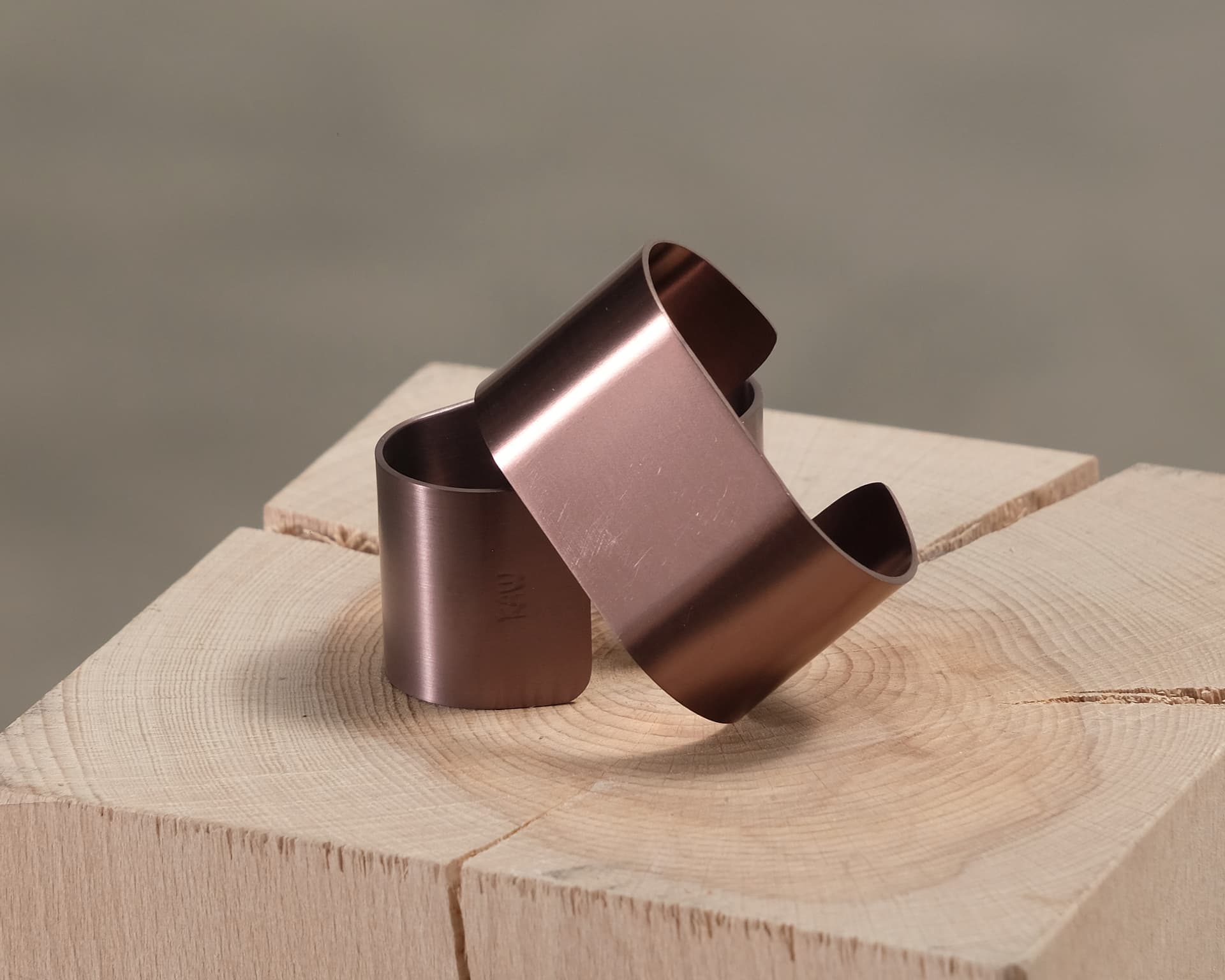 Aida Raw servetthållare roséguld, set om 4