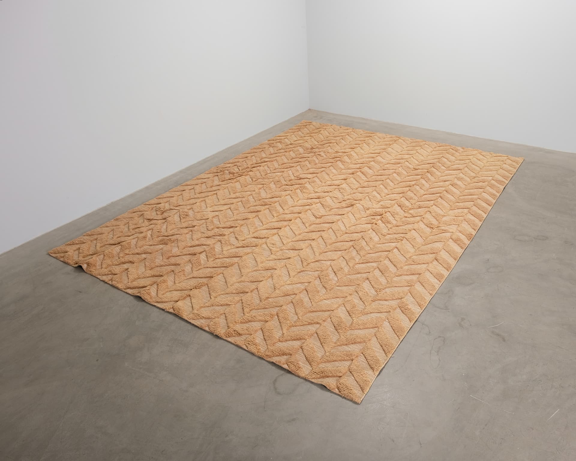 Dusty Deco Herringbone ullmatta 300 x 400 cm ruskea