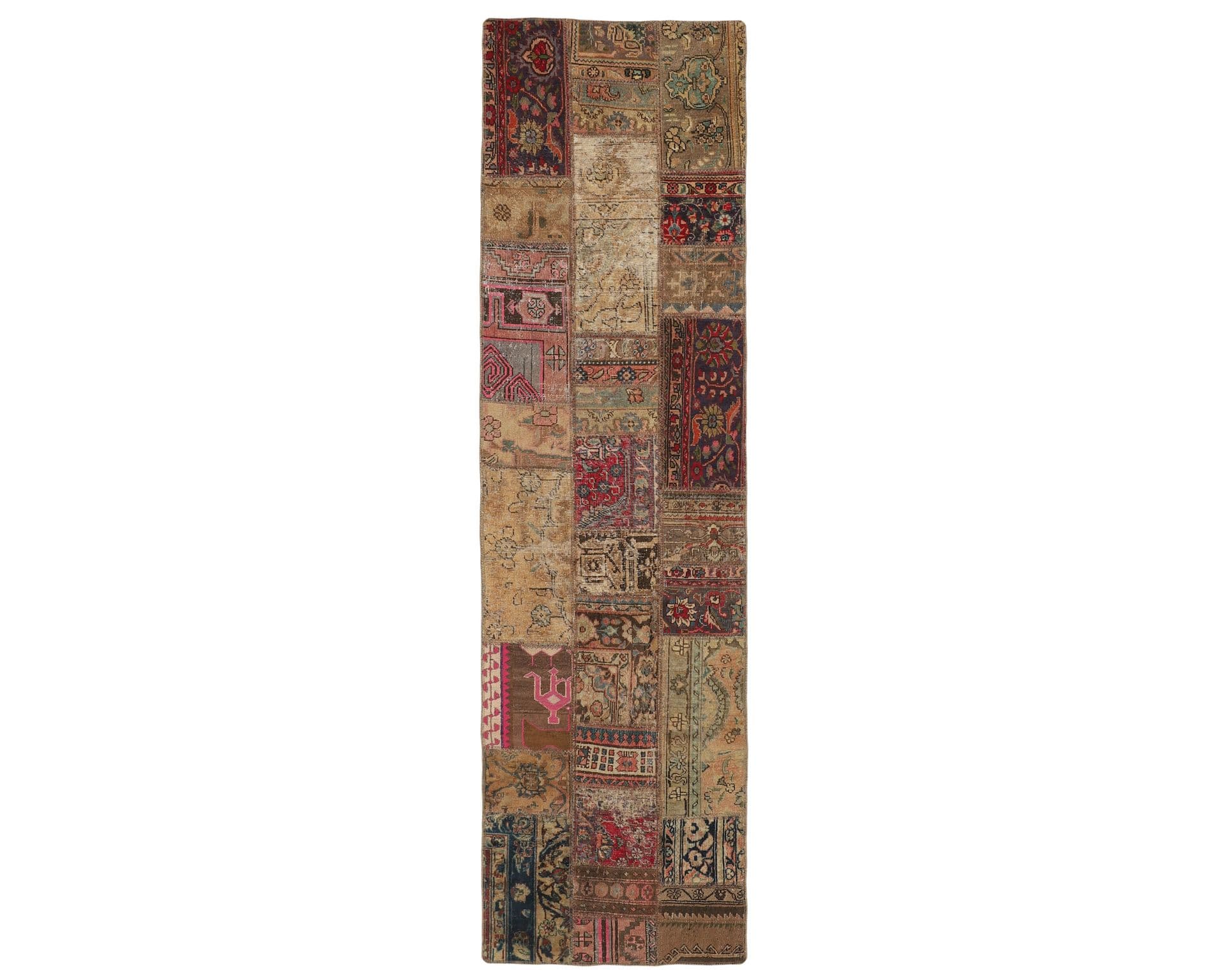 Vintage Patchwork orientalisk matta 85 x 312 cm