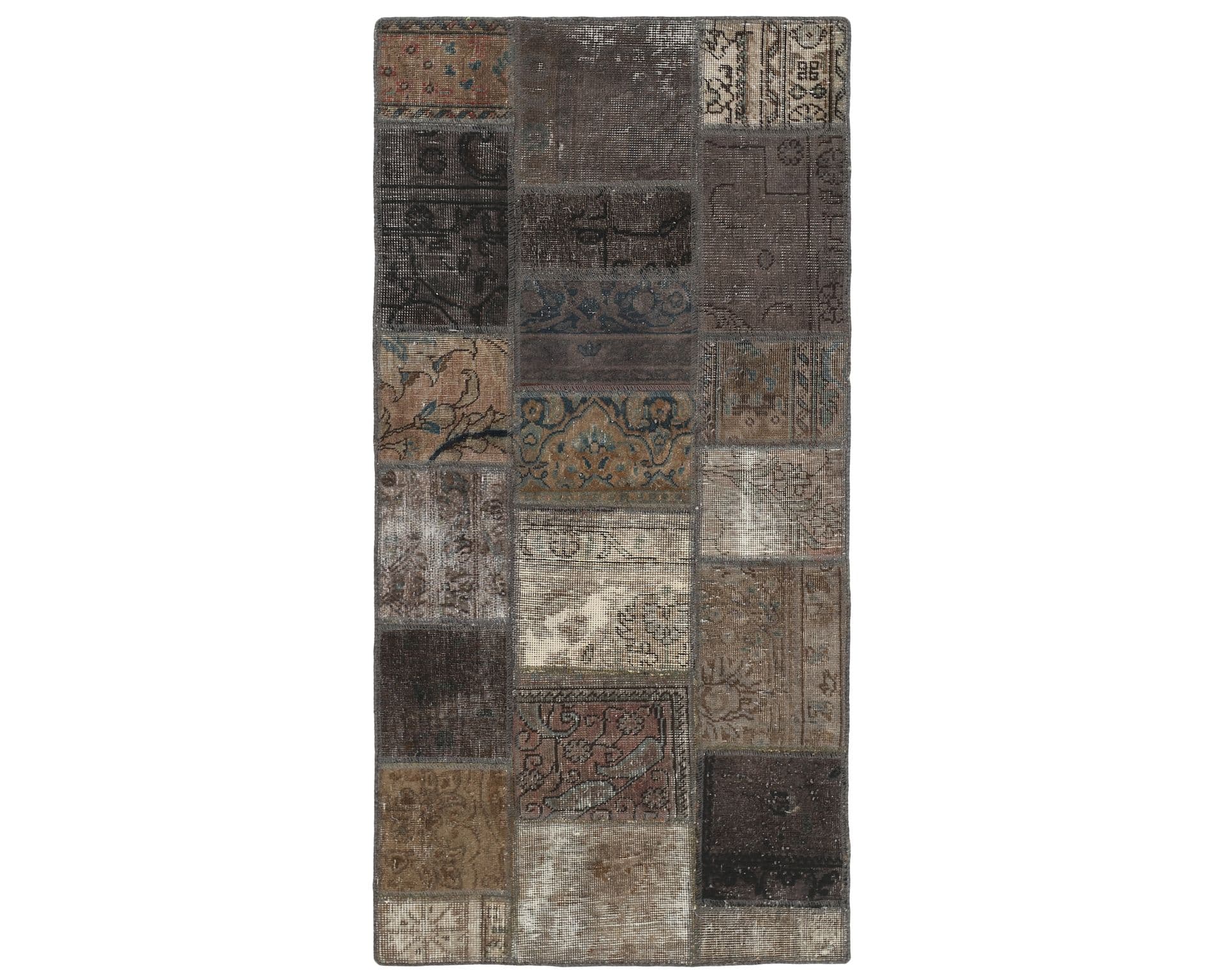 Vintage Patchwork orientalisk matta 75 x 156 cm