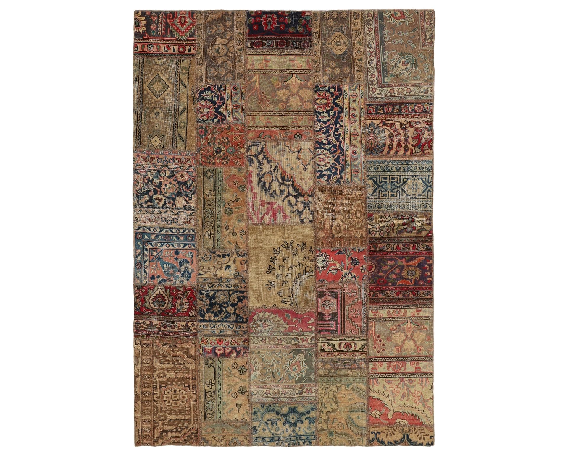 Vintage Patchwork orientalisk matta 172 x 251 cm