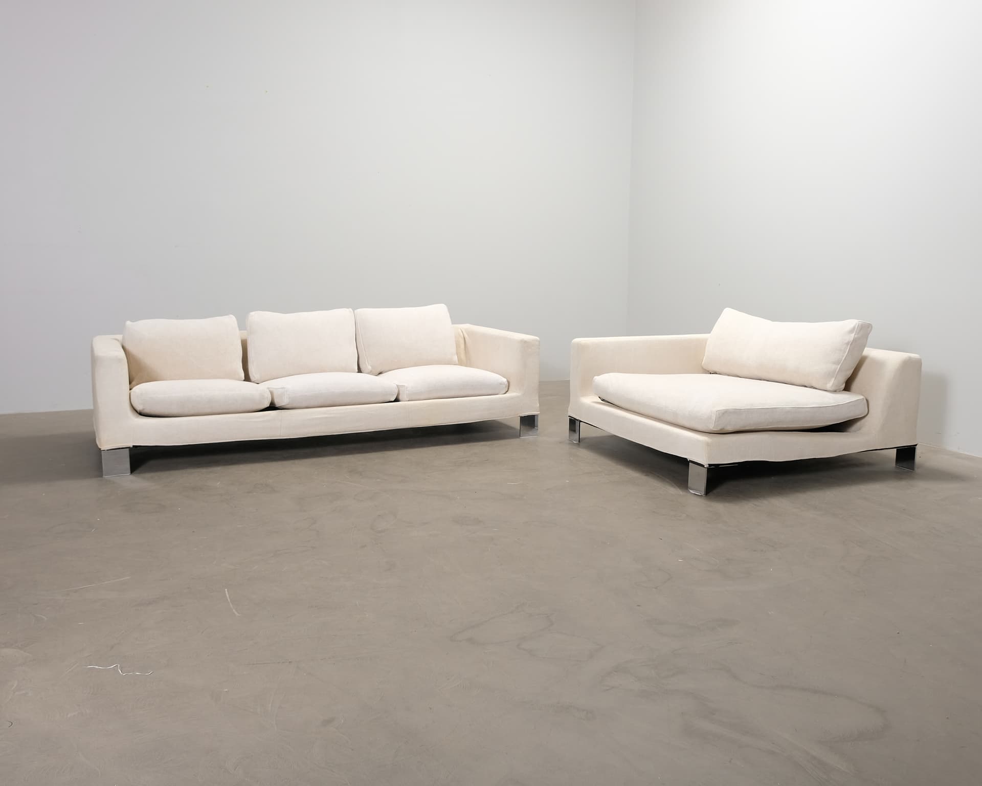 Minotti 4-sits soffgrupp naturvit
