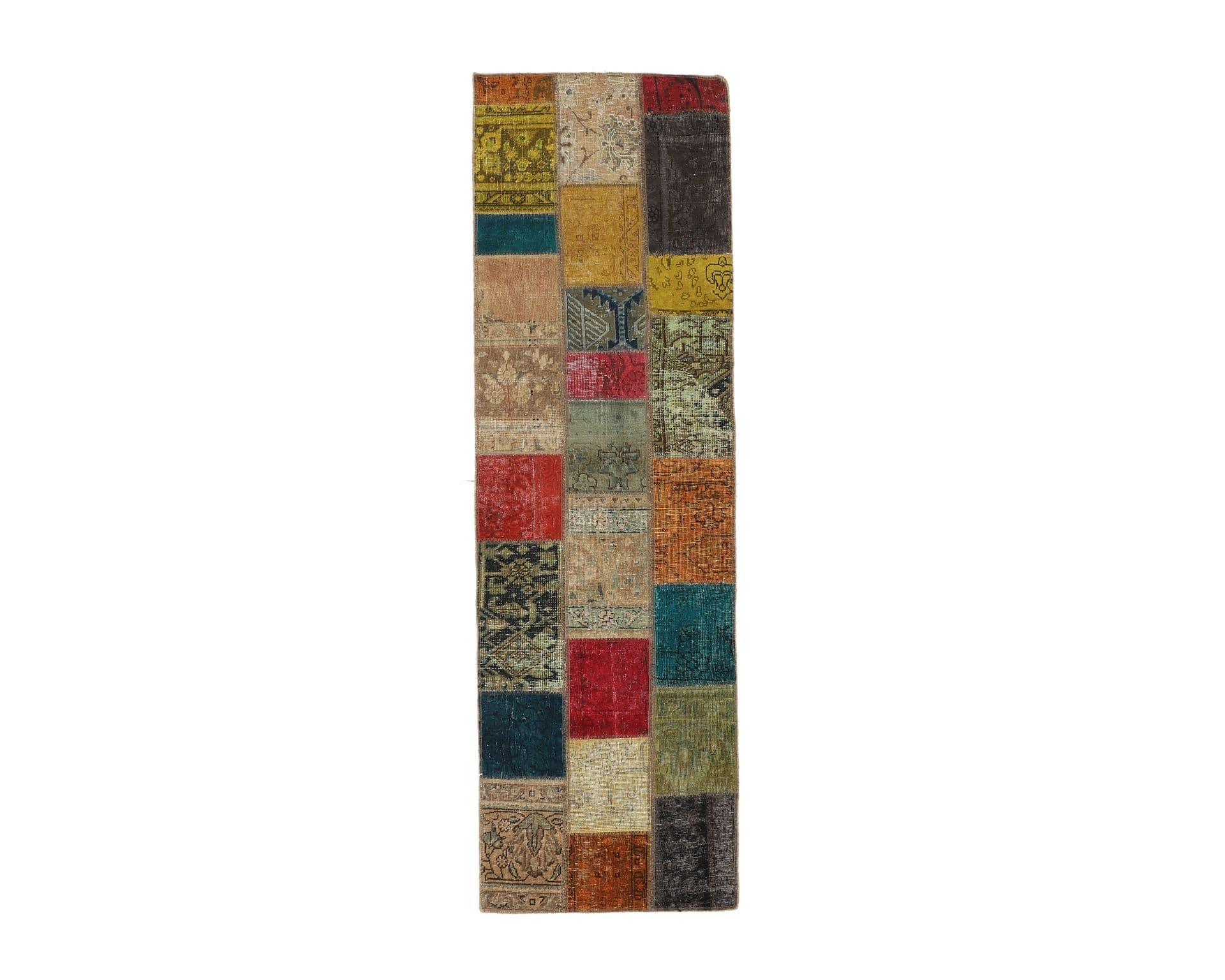 Vintage Patchwork orientalisk matta 76 x 257 cm