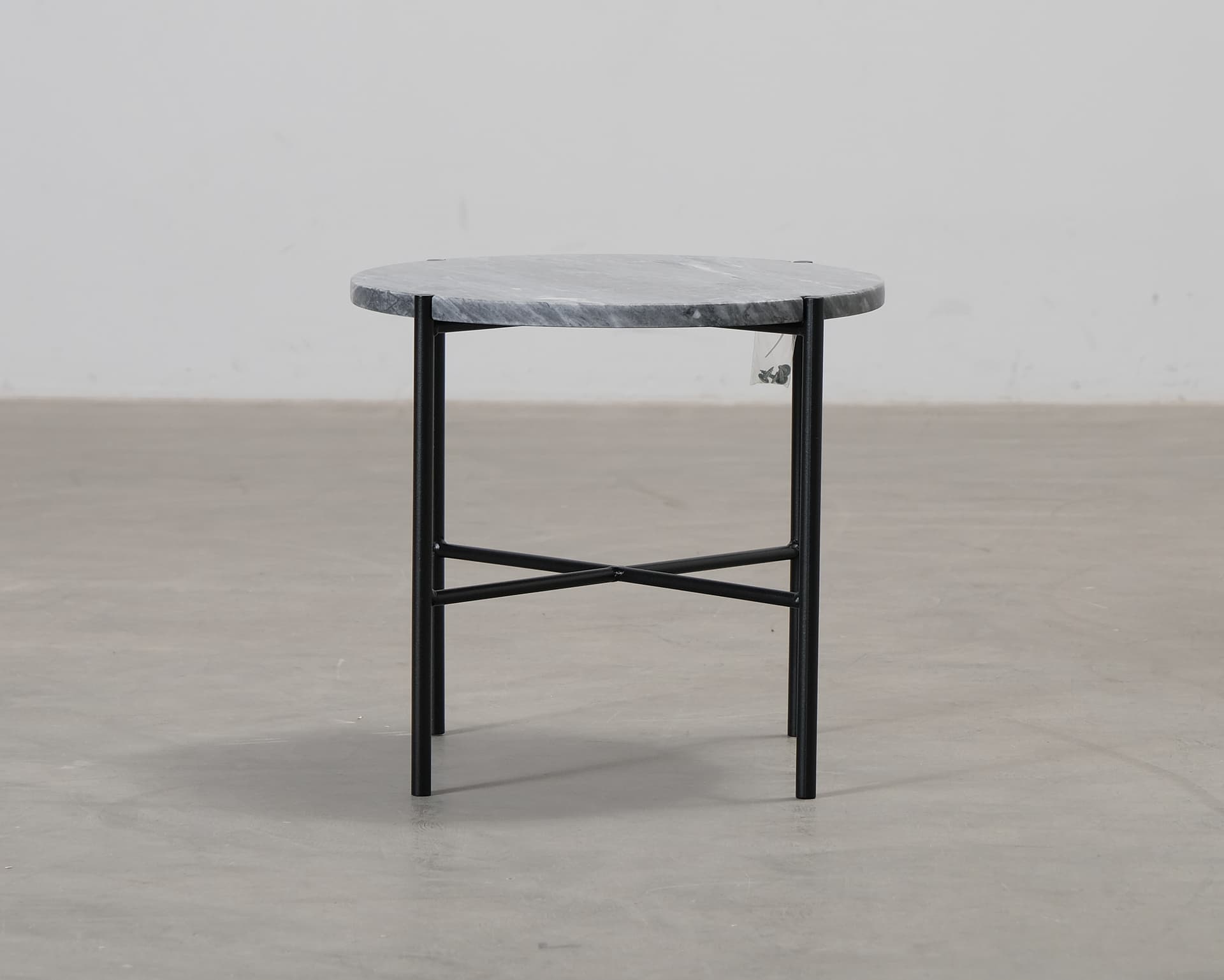 FeelDesign Bistro soffbord ø 44 cm grå marmor