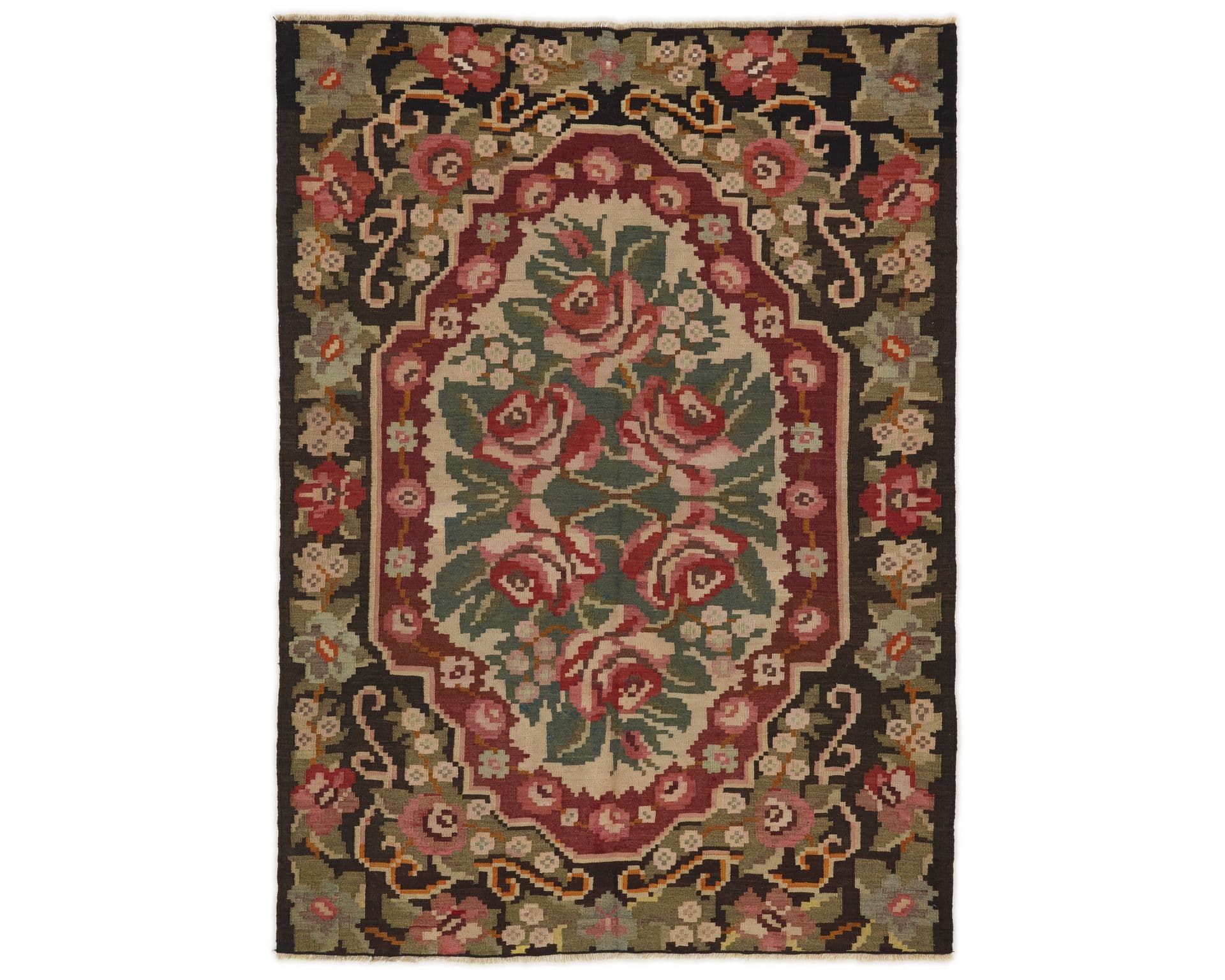 Rose Kelim orientalisk matta 181 x 247 cm