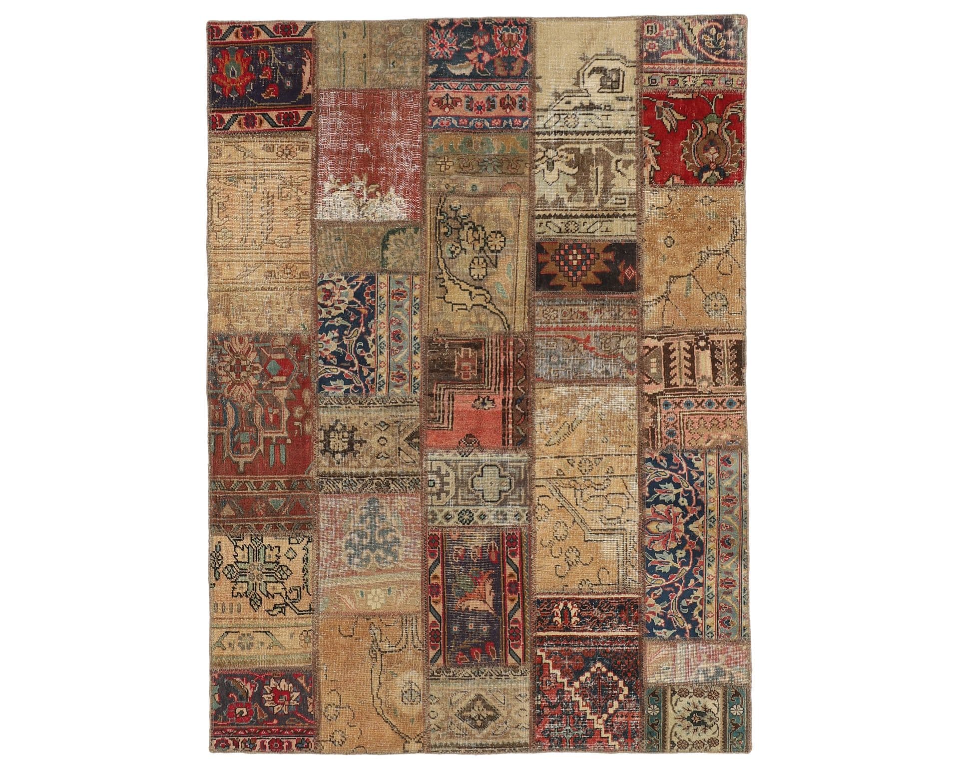 Vintage Patchwork orientalisk matta 145 x 206 cm