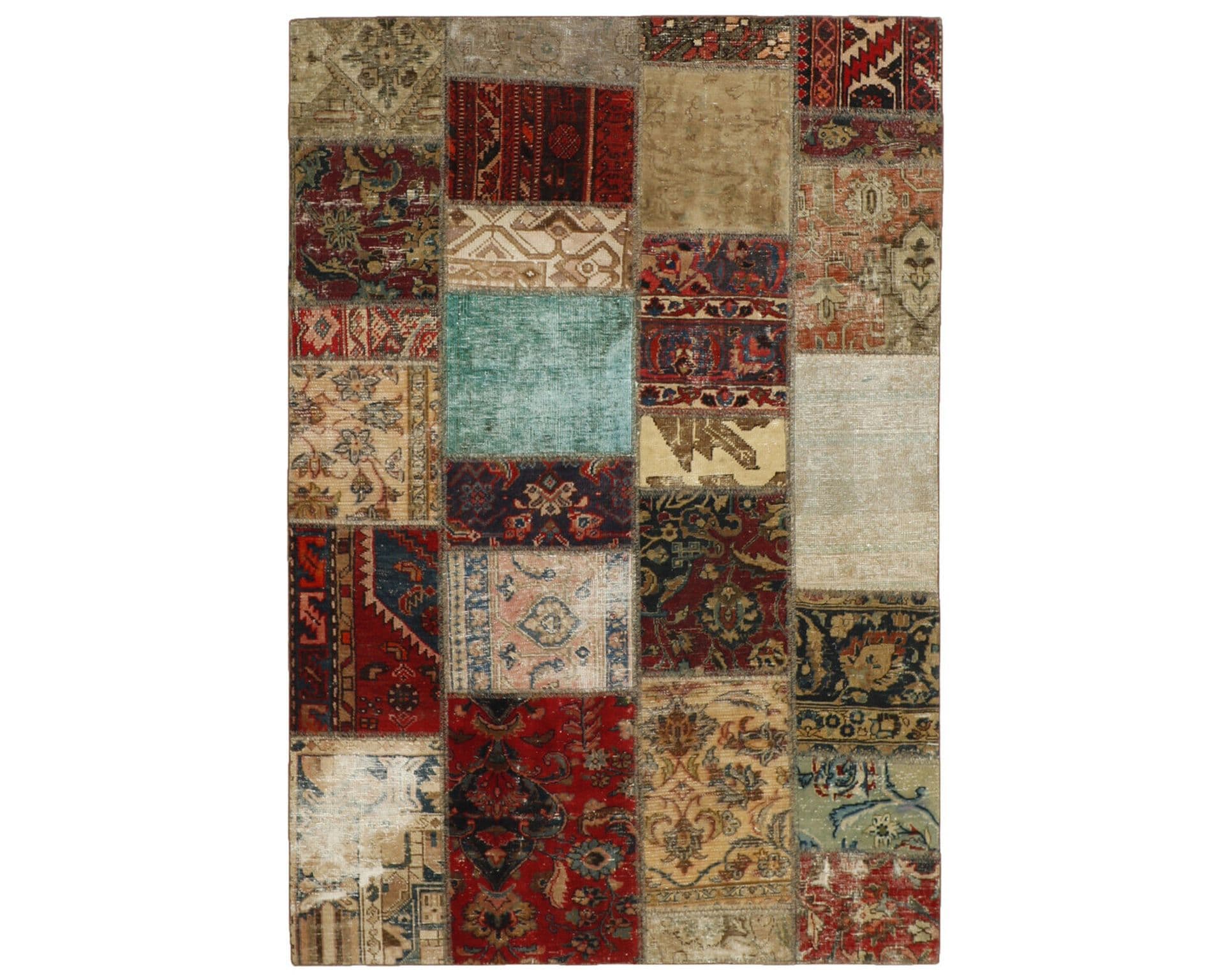 Vintage Patchwork orientalisk matta 143 x 202 cm