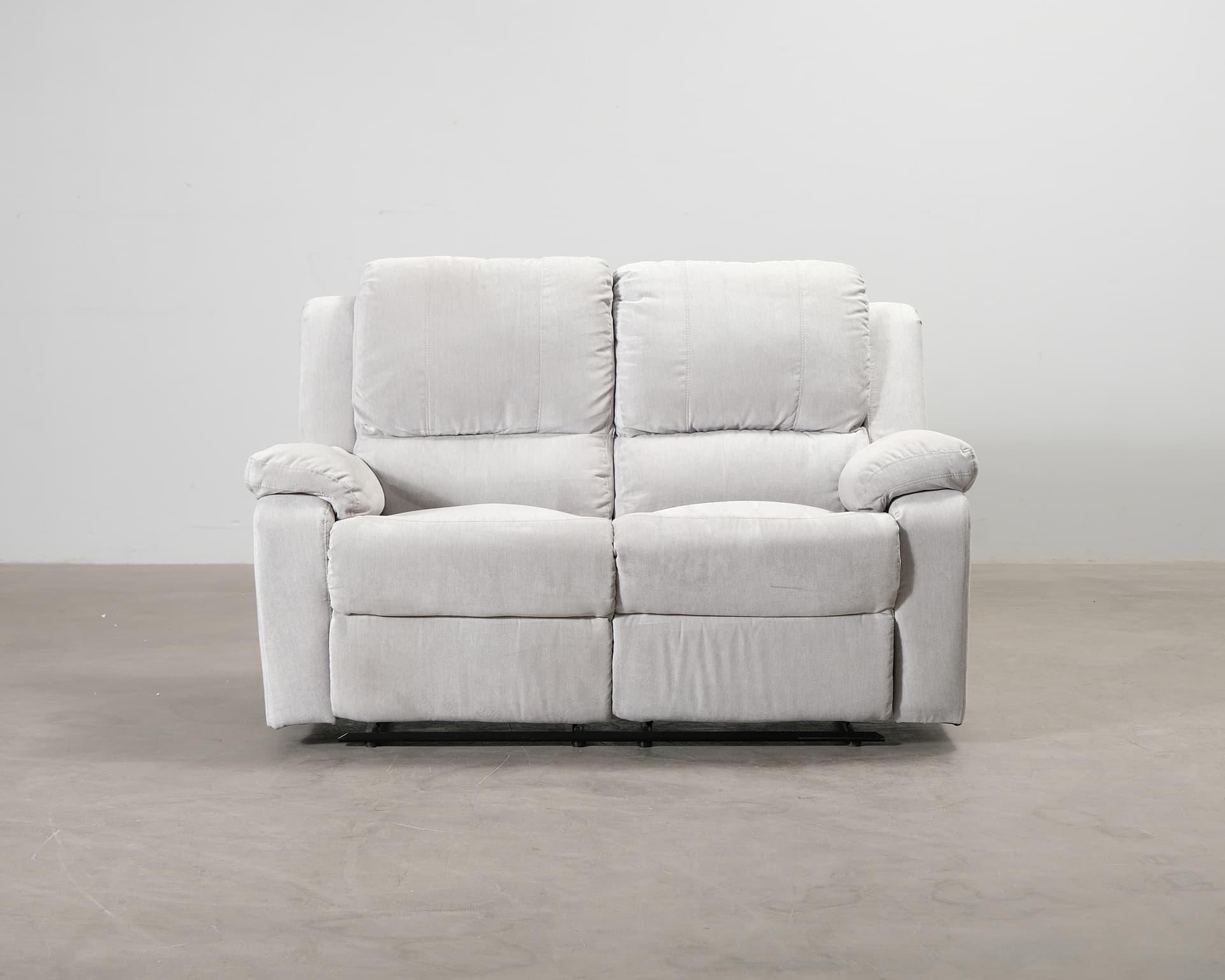 Norbo 2-sits reclinersoffa konstläder ljusgrå
