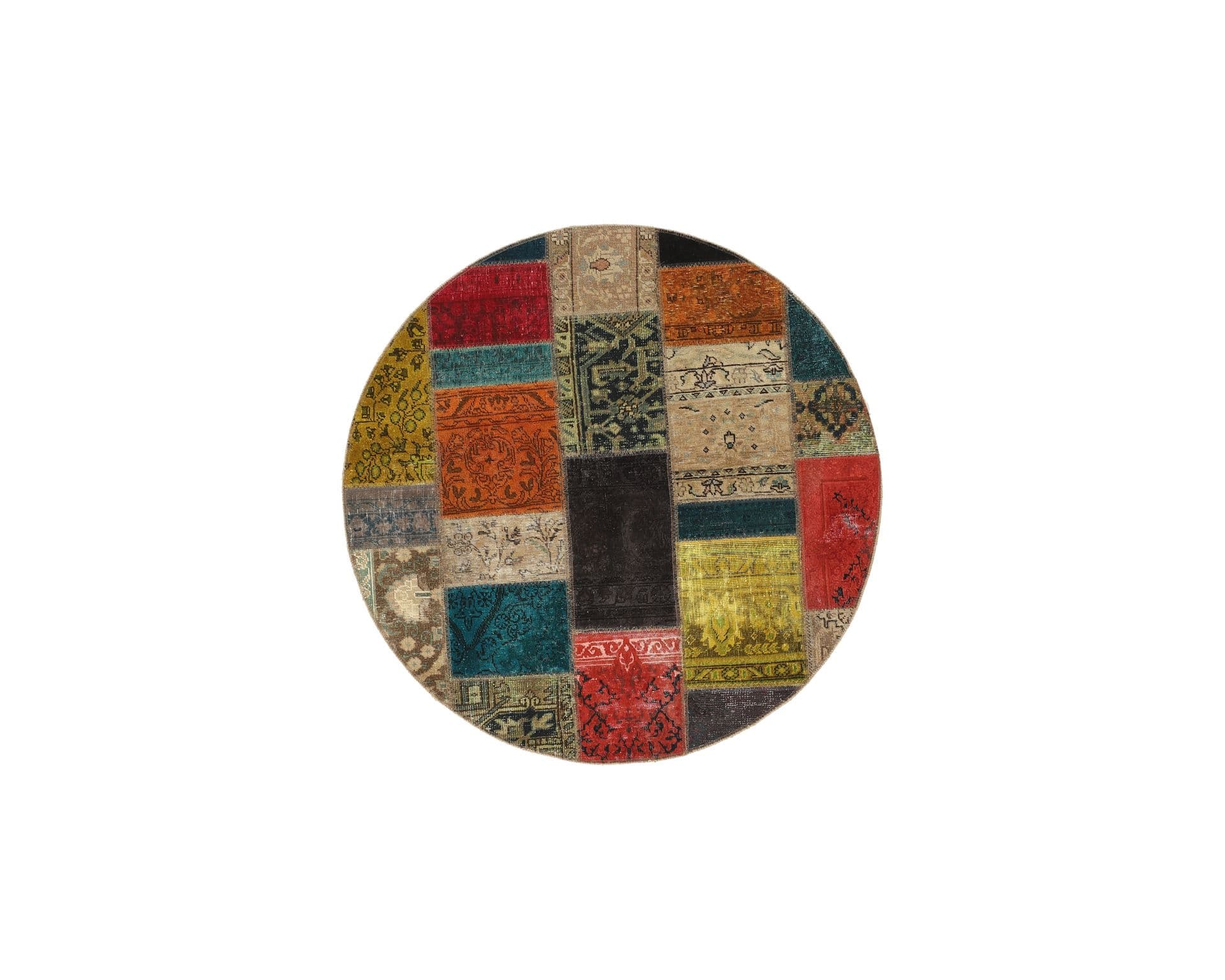 Vintage Patchwork orientalisk matta 150 x 150 cm