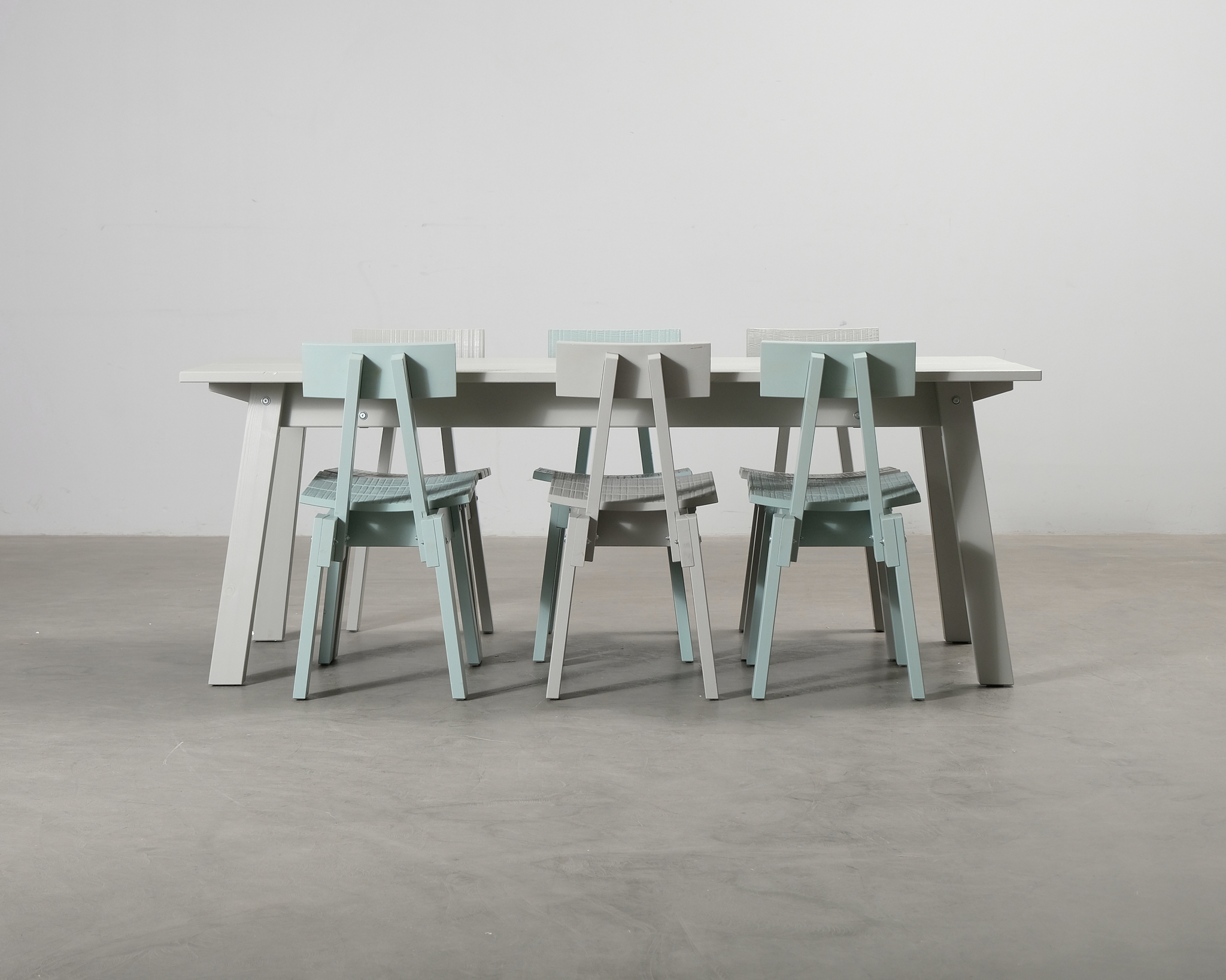 Piet Hein Eek × IKEA INDUSTRIELL matbord och 6 stolar