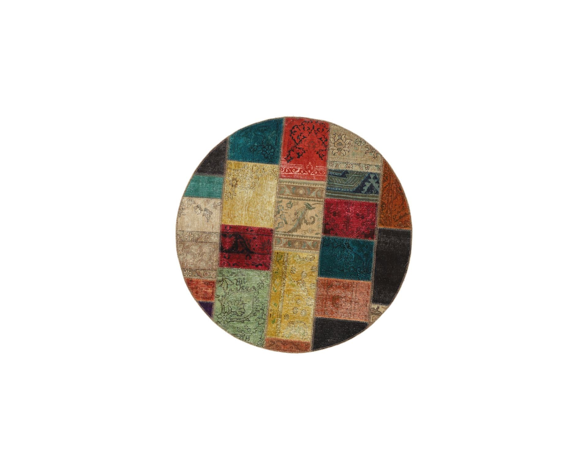 Vintage Patchwork orientalisk matta 150 x 150 cm