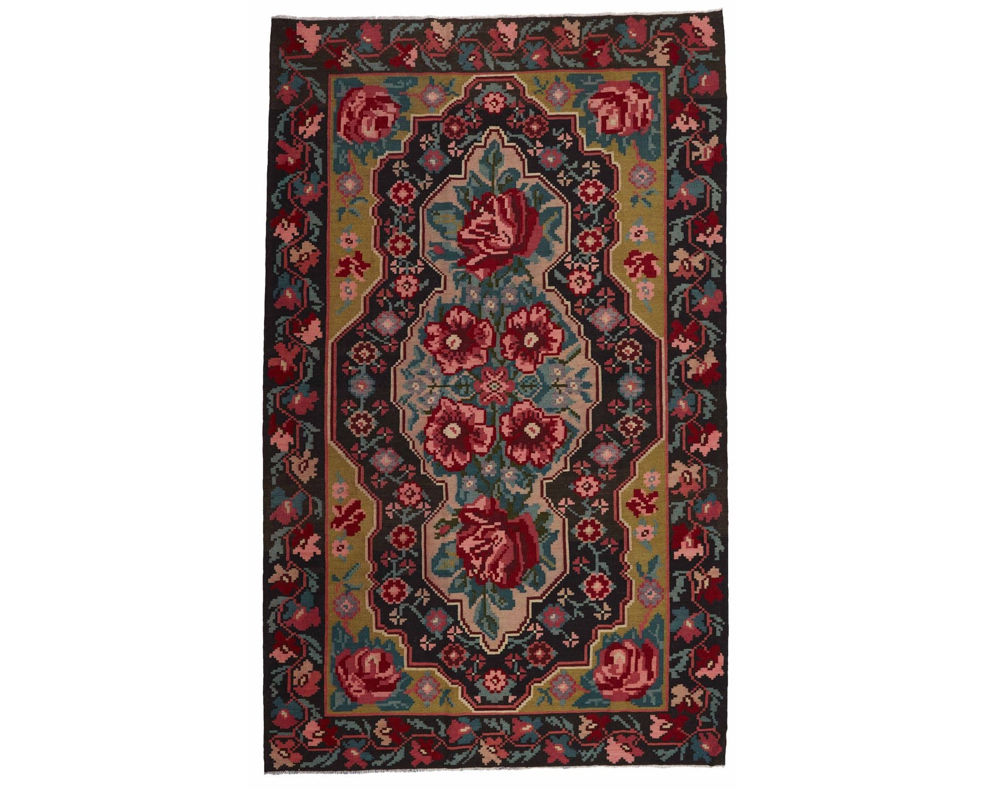 Rose Kelim orientalisk matta 203 x 330 cm