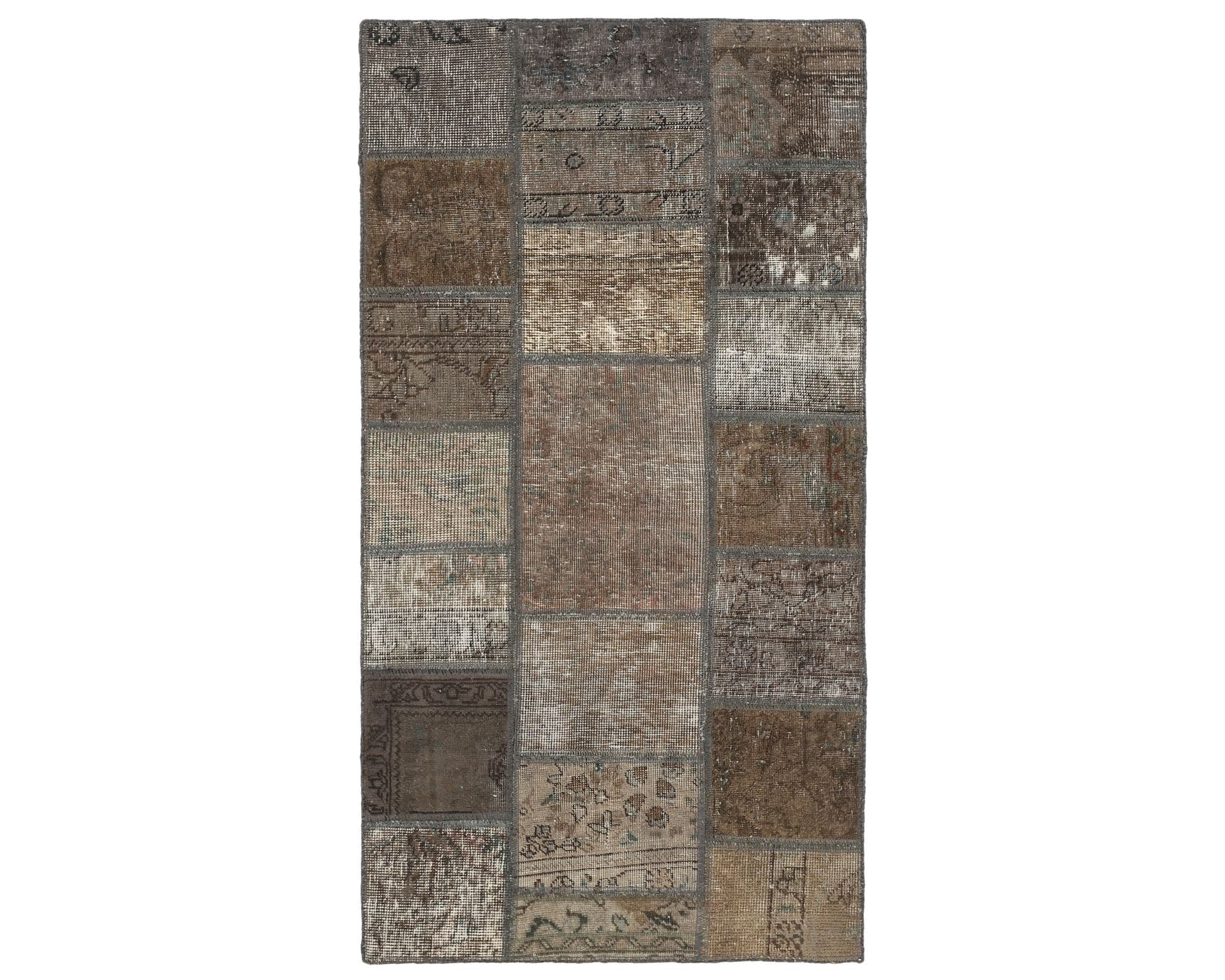 Vintage Patchwork orientalisk matta 76 x 156 cm