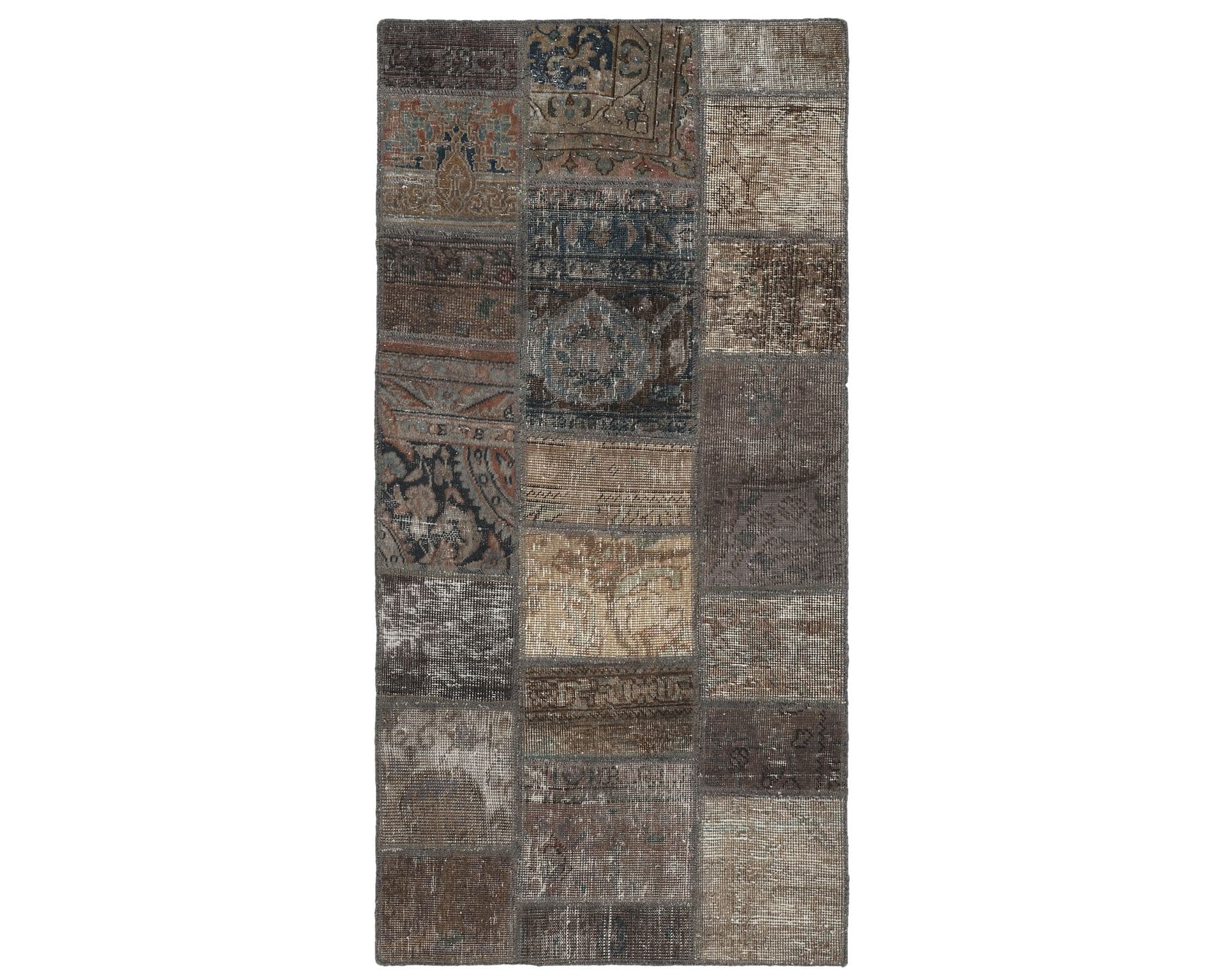 Vintage Patchwork orientalisk matta 75 x 155 cm