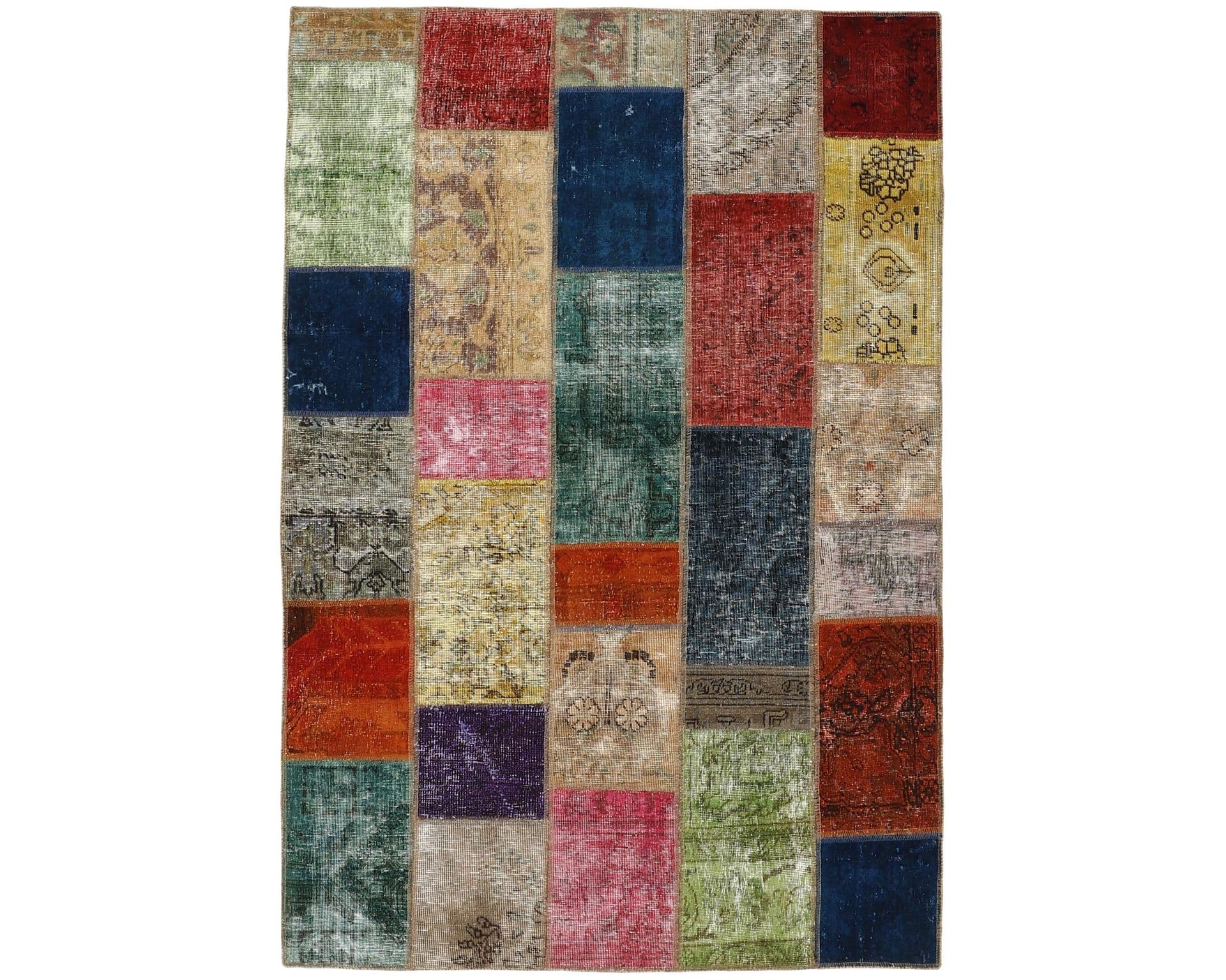 Vintage Patchwork orientalisk matta 141 x 207 cm