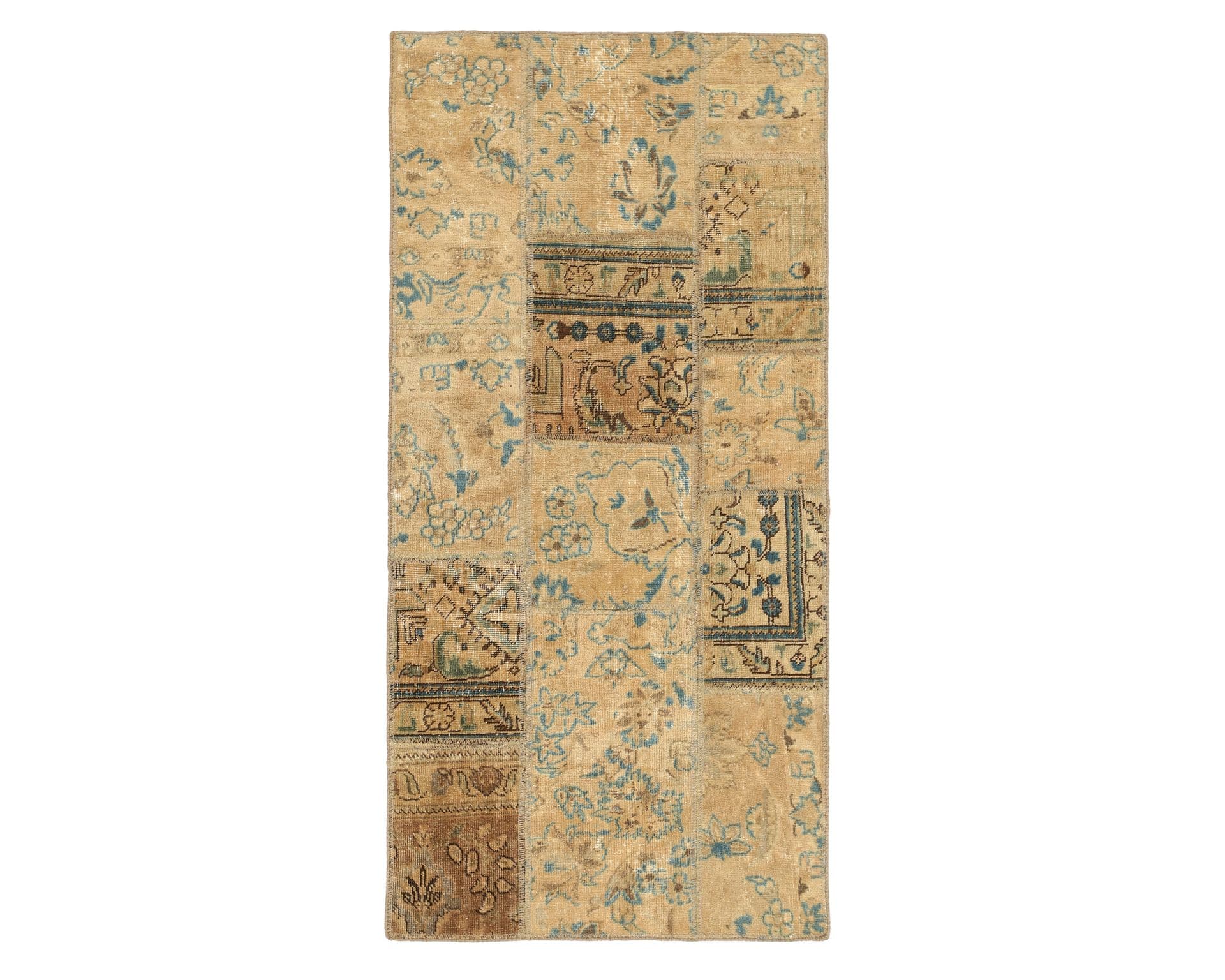 Vintage Patchwork orientalisk matta 74 x 153 cm