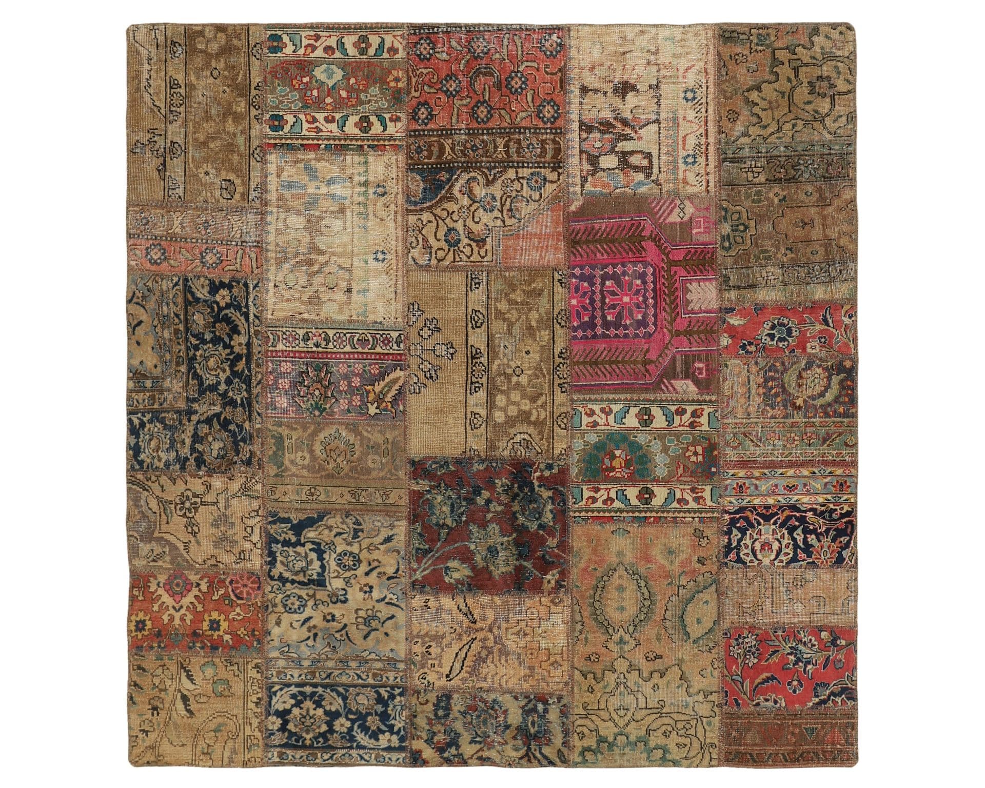 Vintage Patchwork orientalisk matta 200 x 200 cm