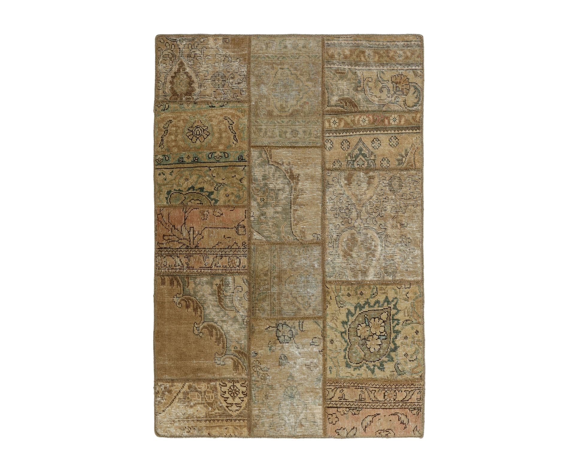 Vintage Patchwork orientalisk matta 108 x 157 cm