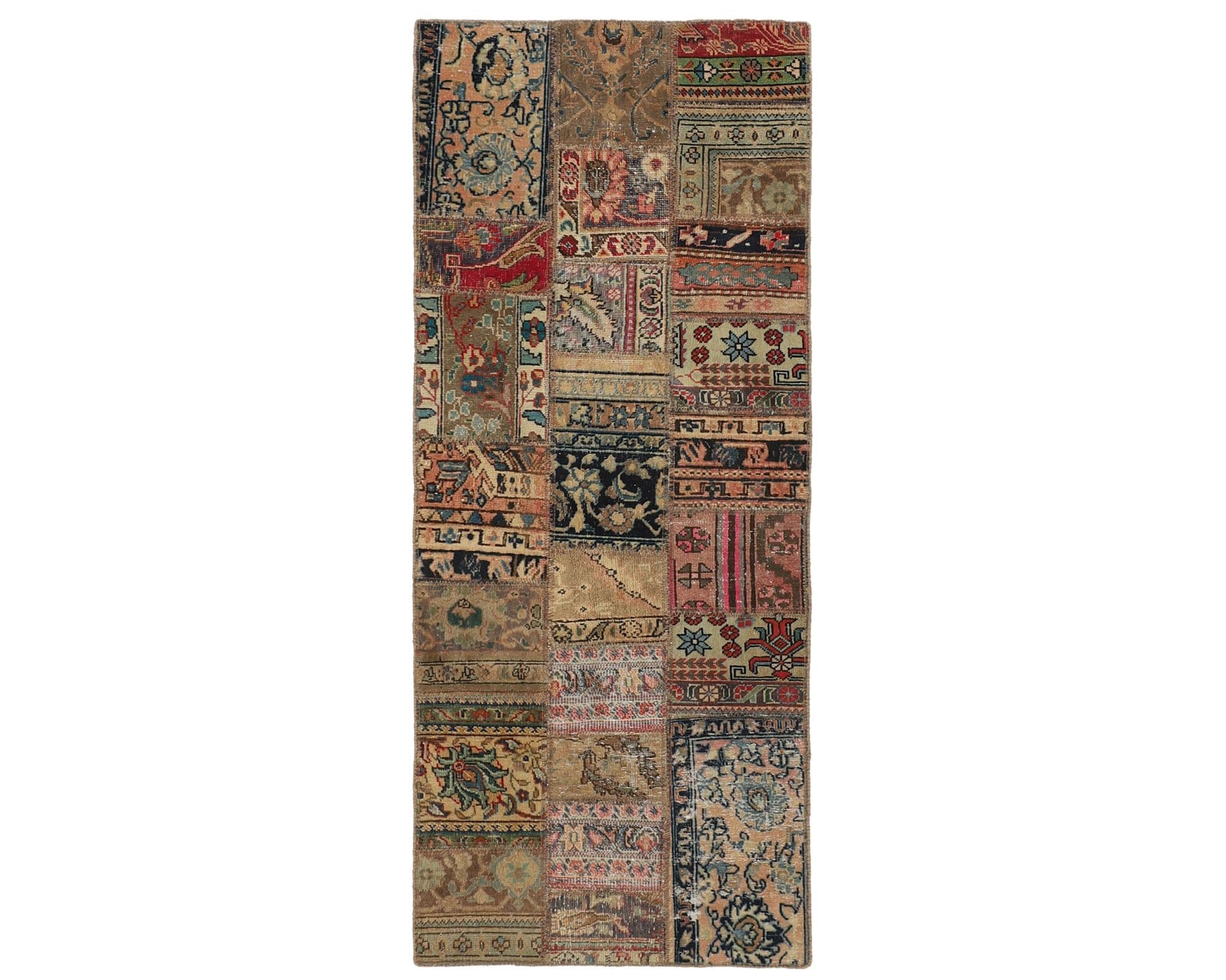 Vintage Patchwork orientalisk matta 75 x 200 cm