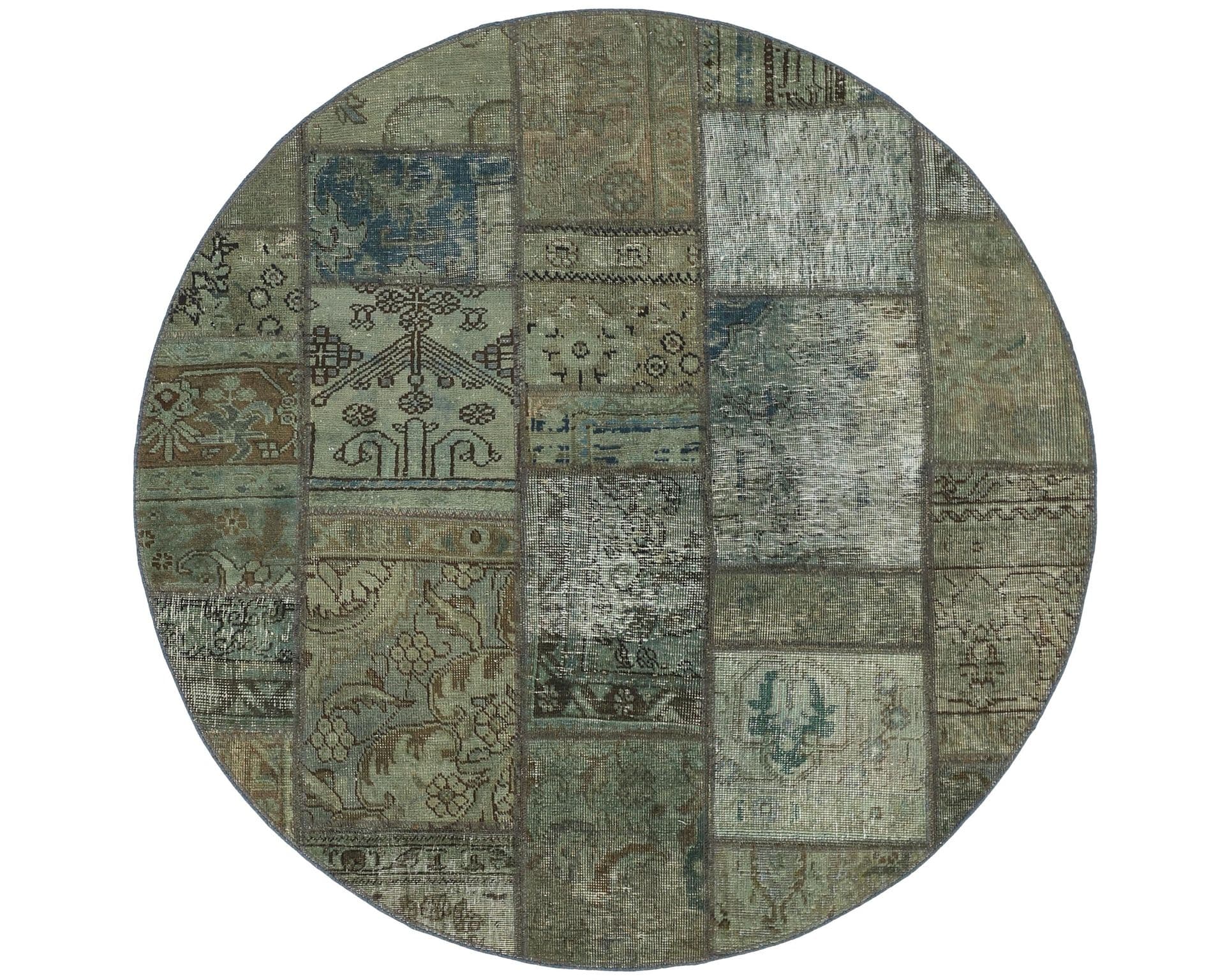Vintage Patchwork orientalisk matta ø 150 cm