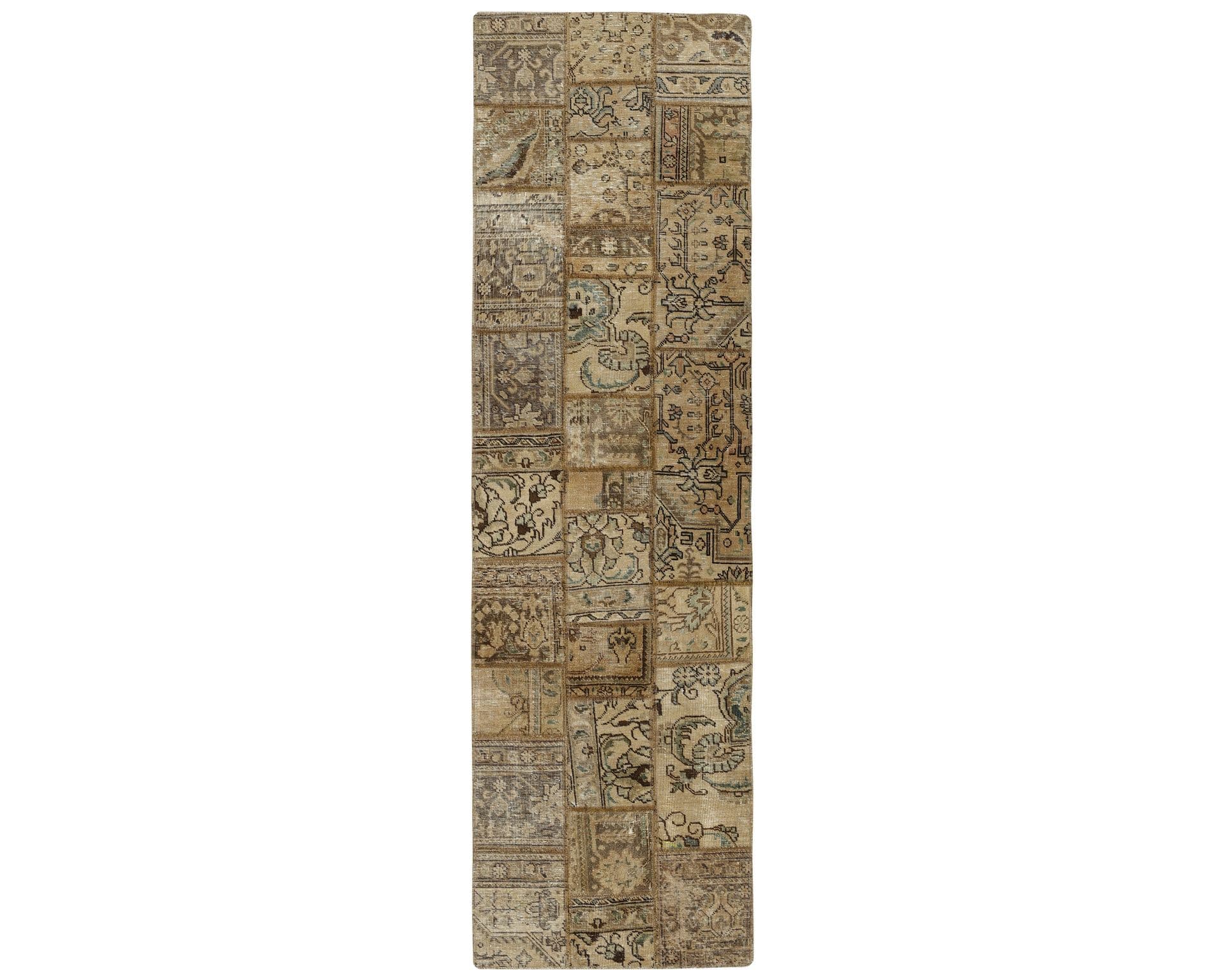 Vintage Patchwork orientalisk matta 75 x 258 cm