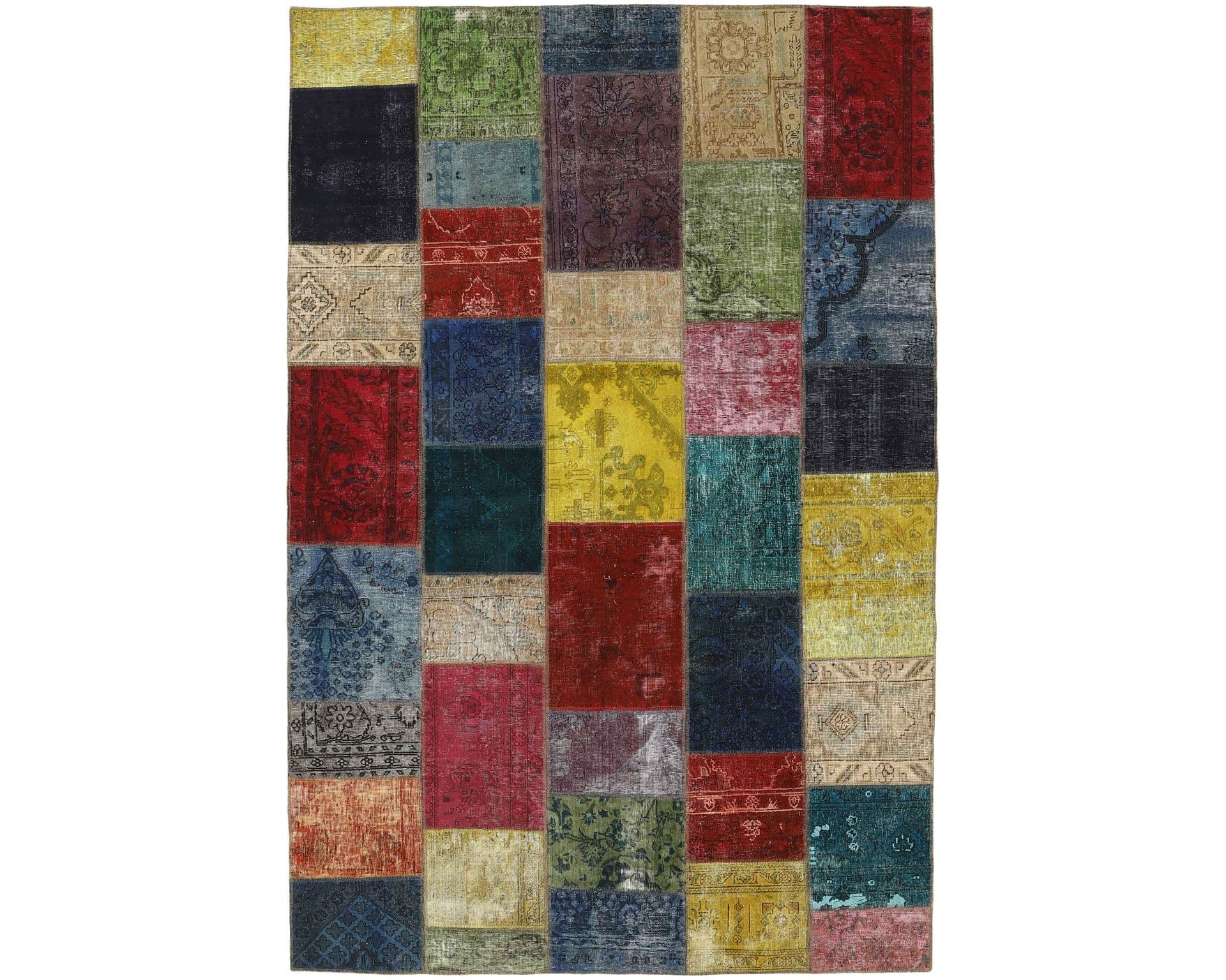Vintage Patchwork orientalisk matta 201 x 305 cm