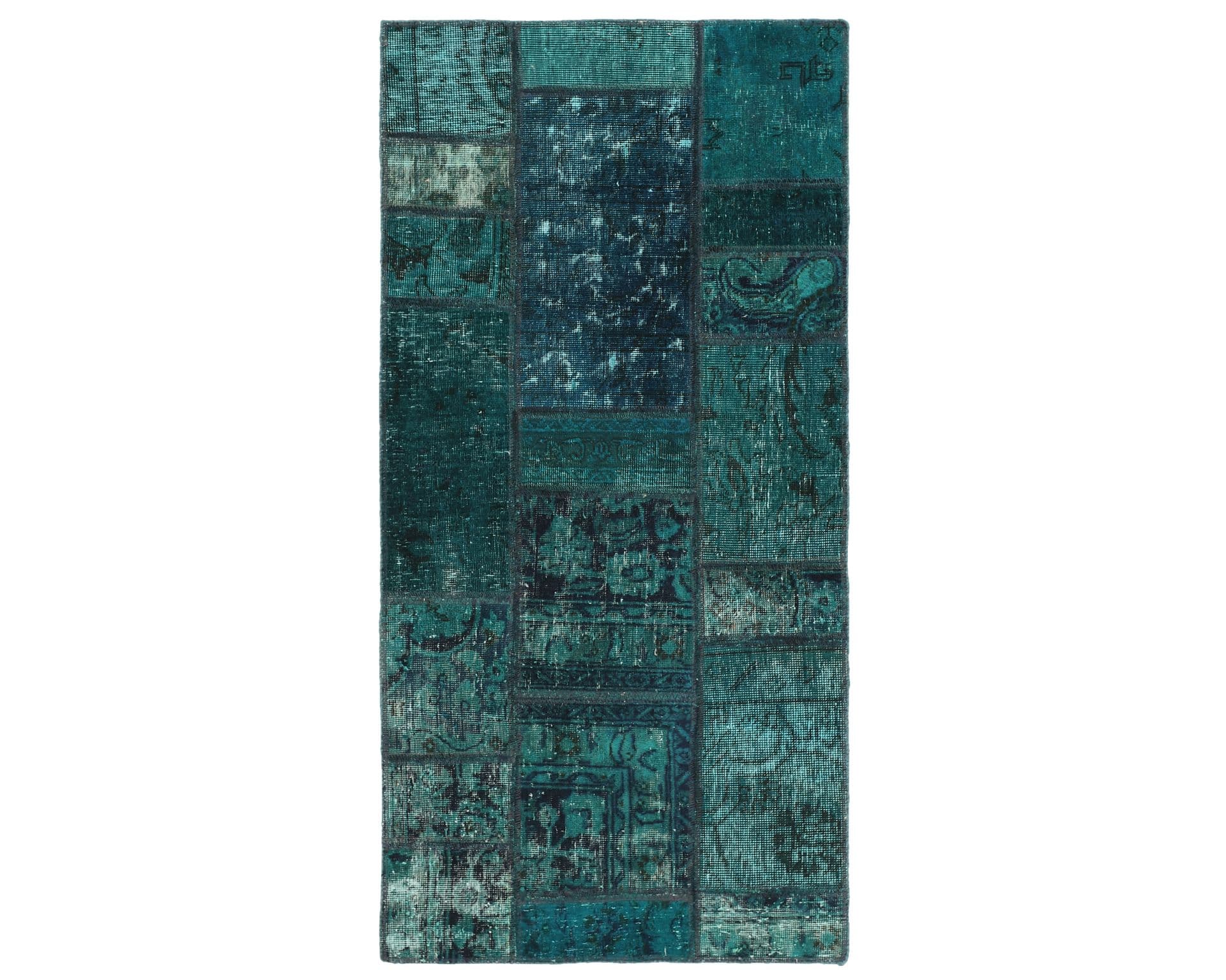 Vintage Patchwork orientalisk matta 76 x 155 cm