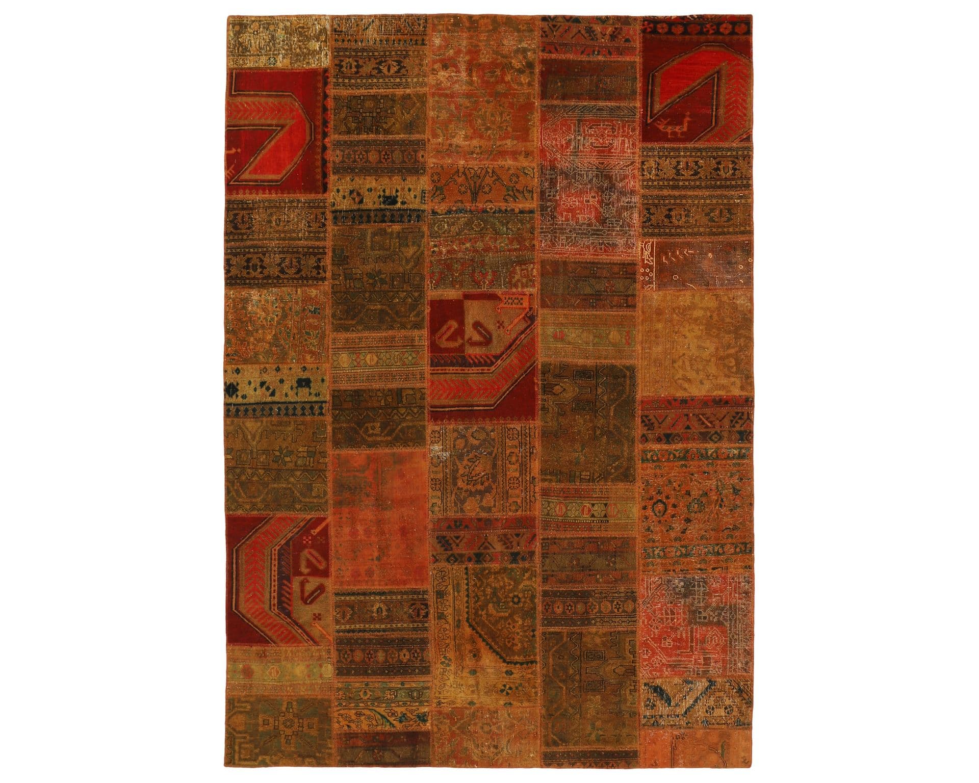 Vintage Patchwork orientalisk matta 205 x 304 cm