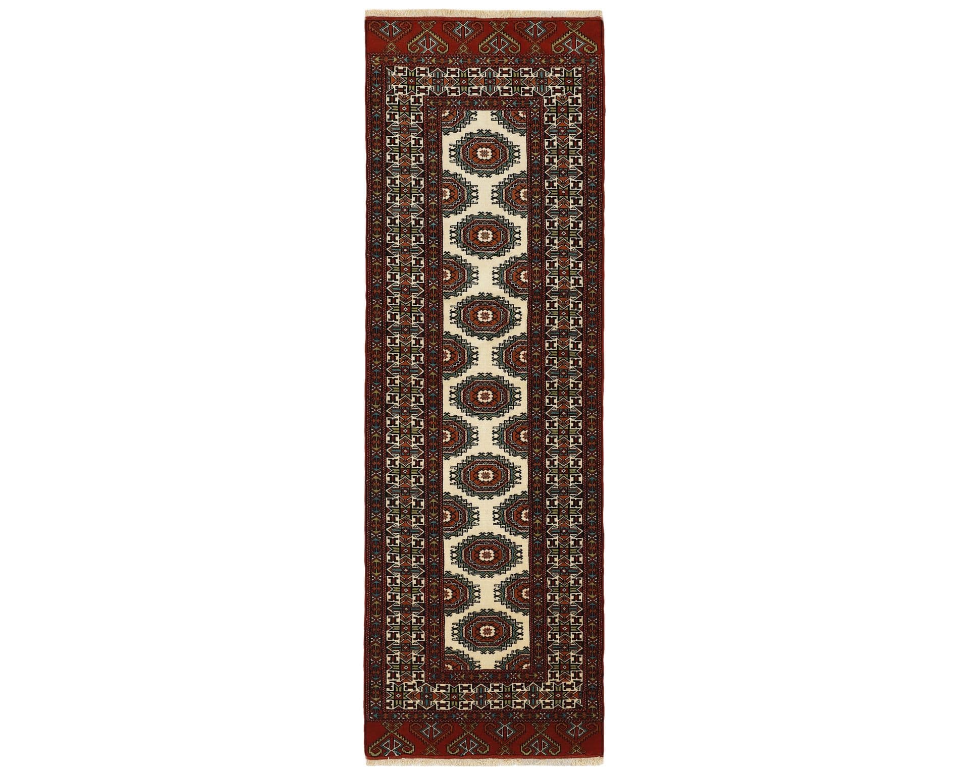 Torkaman Fine orientalisk matta 88 x 287 cm