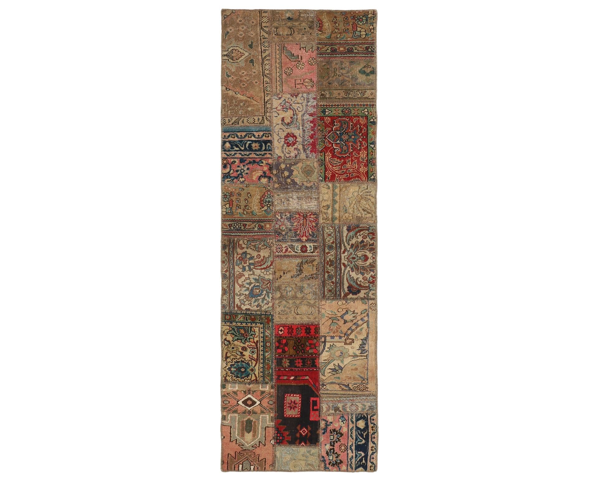 Vintage Patchwork orientalisk matta 77 x 258 cm