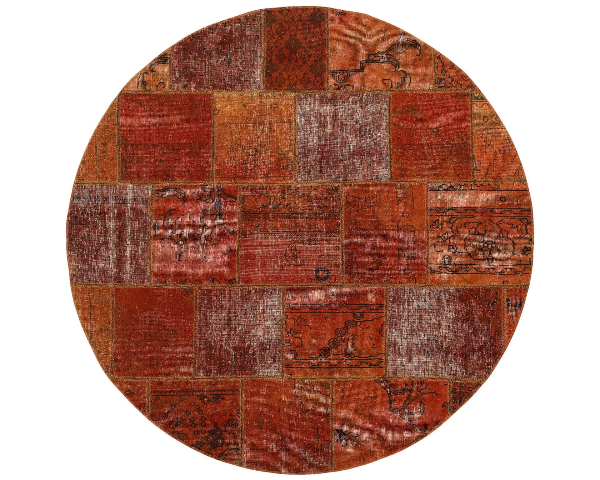 Vintage Patchwork orientalisk matta ø 200 cm