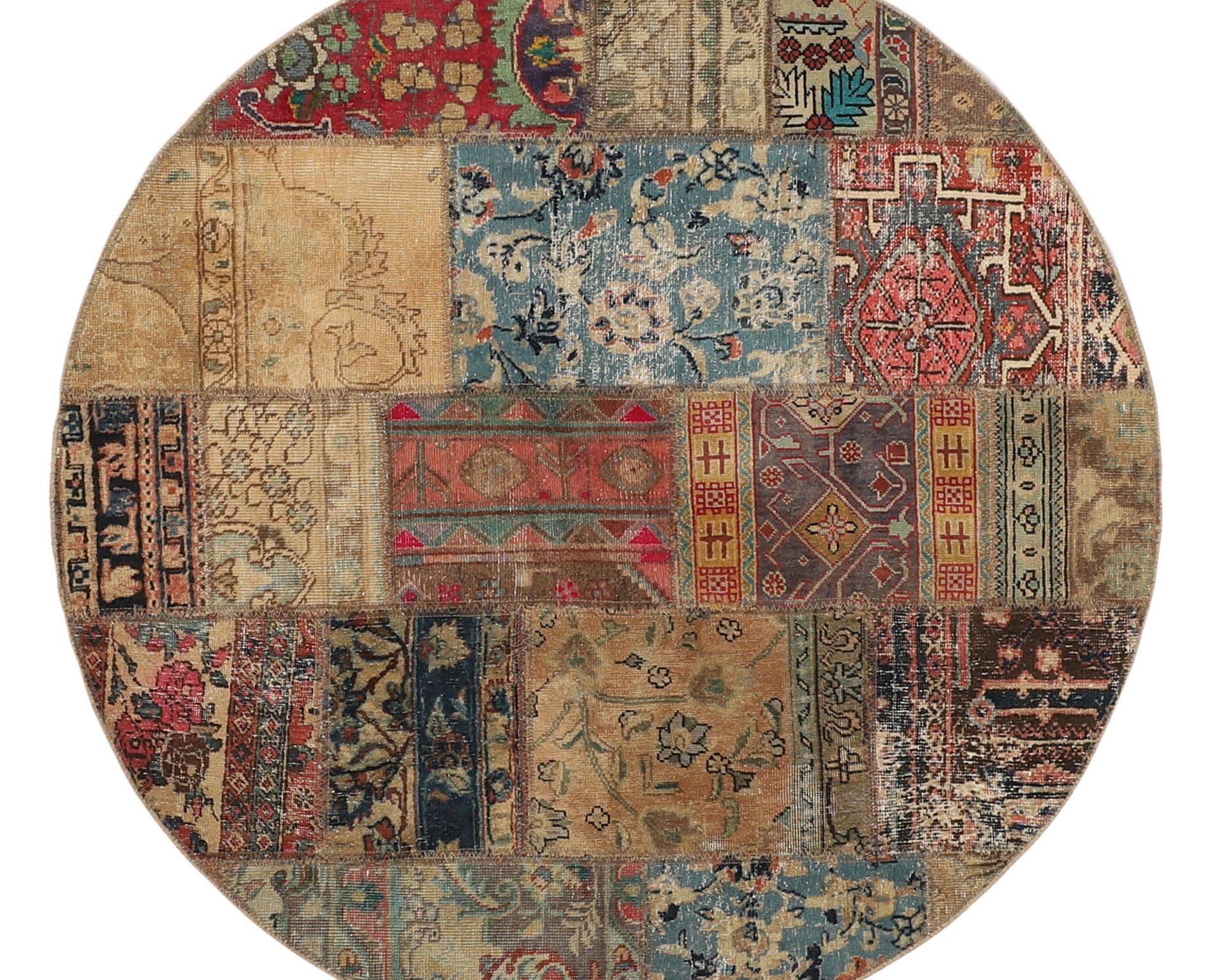 Vintage Patchwork orientalisk matta 150 x 150 cm
