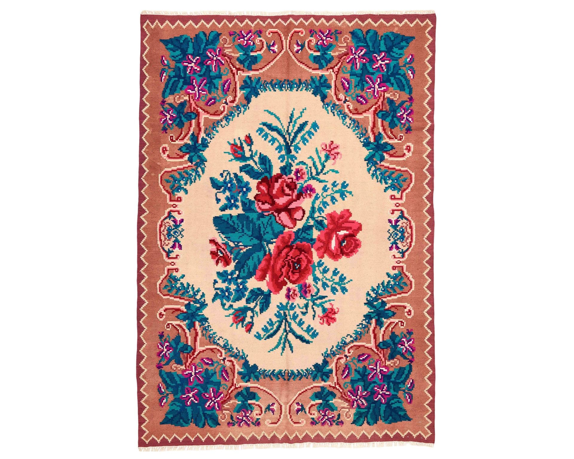 Rose Kelim orientalisk matta 156 x 227 cm