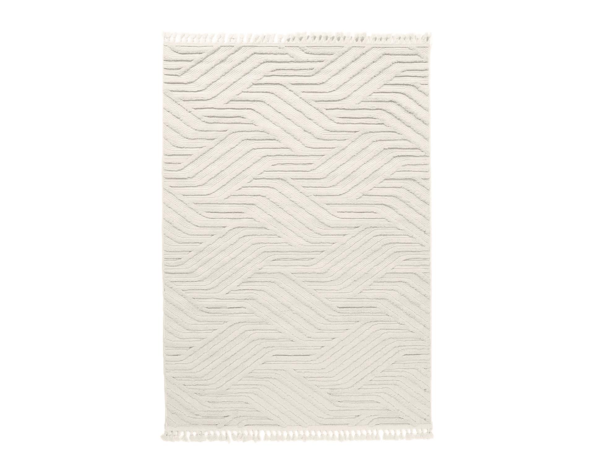 Rugvista matta 160 x 230 cm naturvit