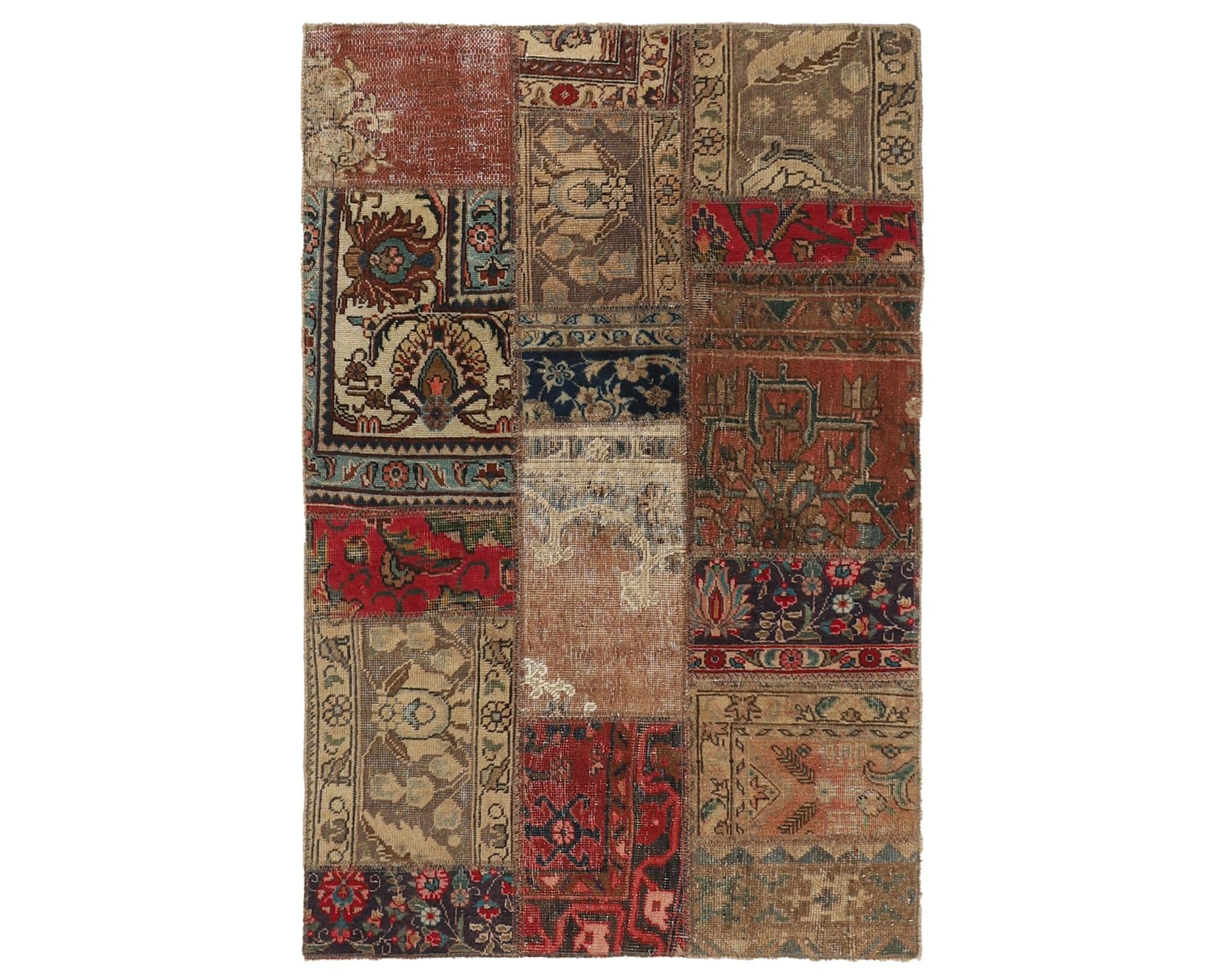Vintage Patchwork orientalisk matta 107 x 164 cm