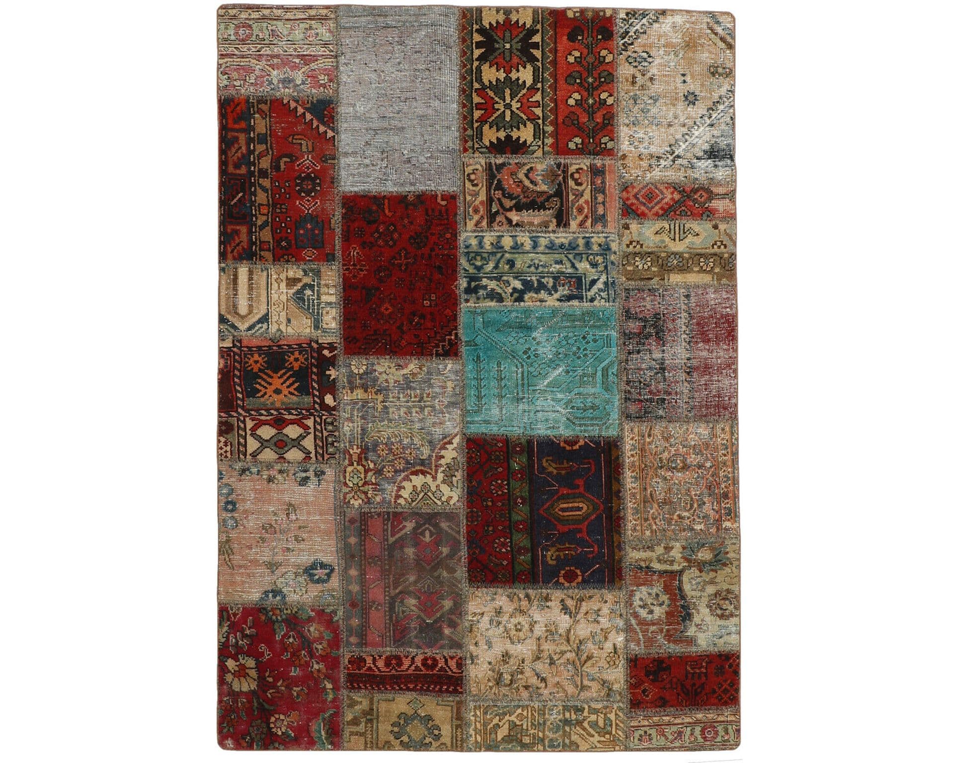 Vintage Patchwork orientalisk matta 142 x 200 cm
