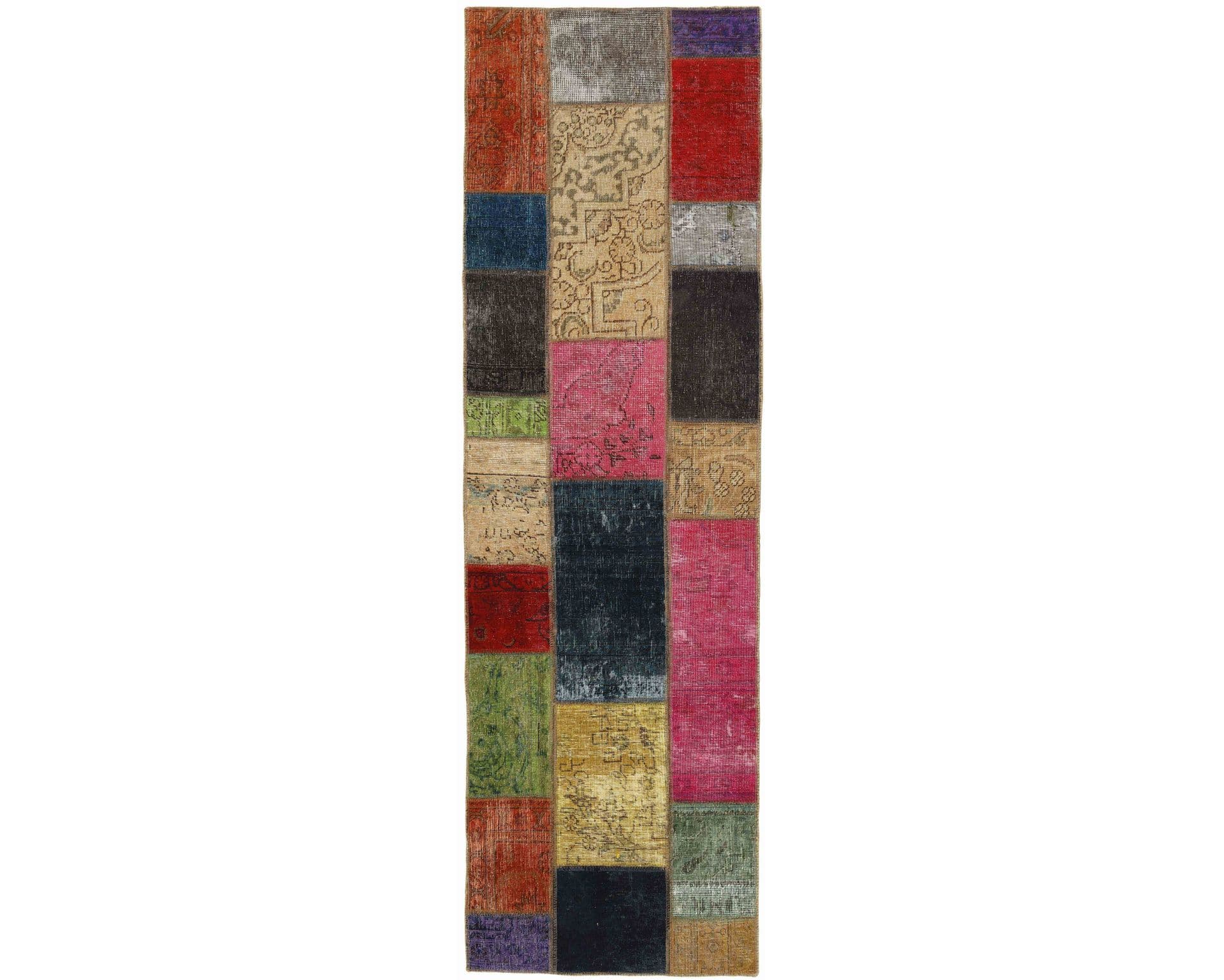 Vintage Patchwork orientalisk matta 75 x 253 cm