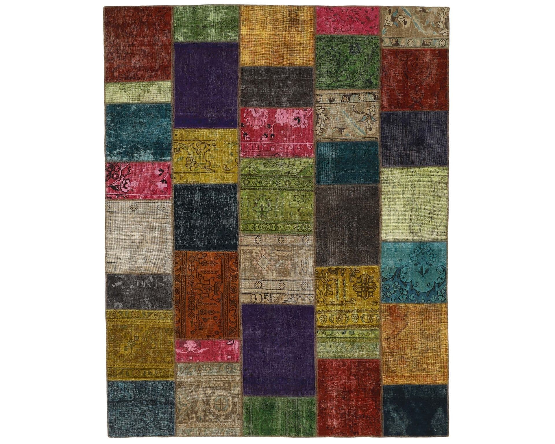 Vintage Patchwork orientalisk matta 202 x 253 cm