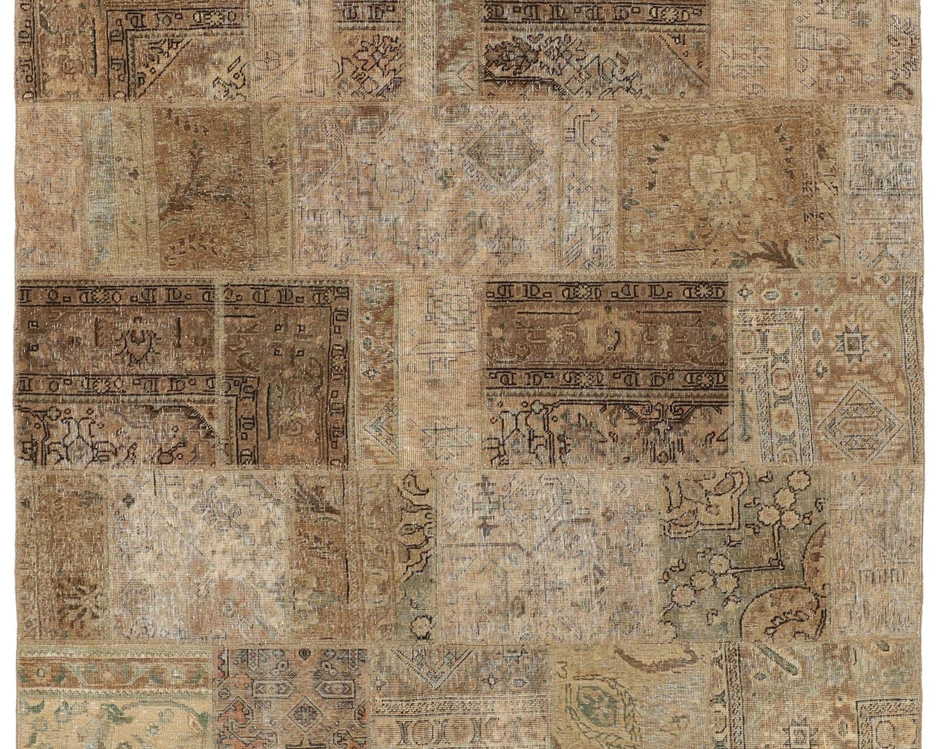 Vintage Patchwork orientalisk matta 205 x 206 cm
