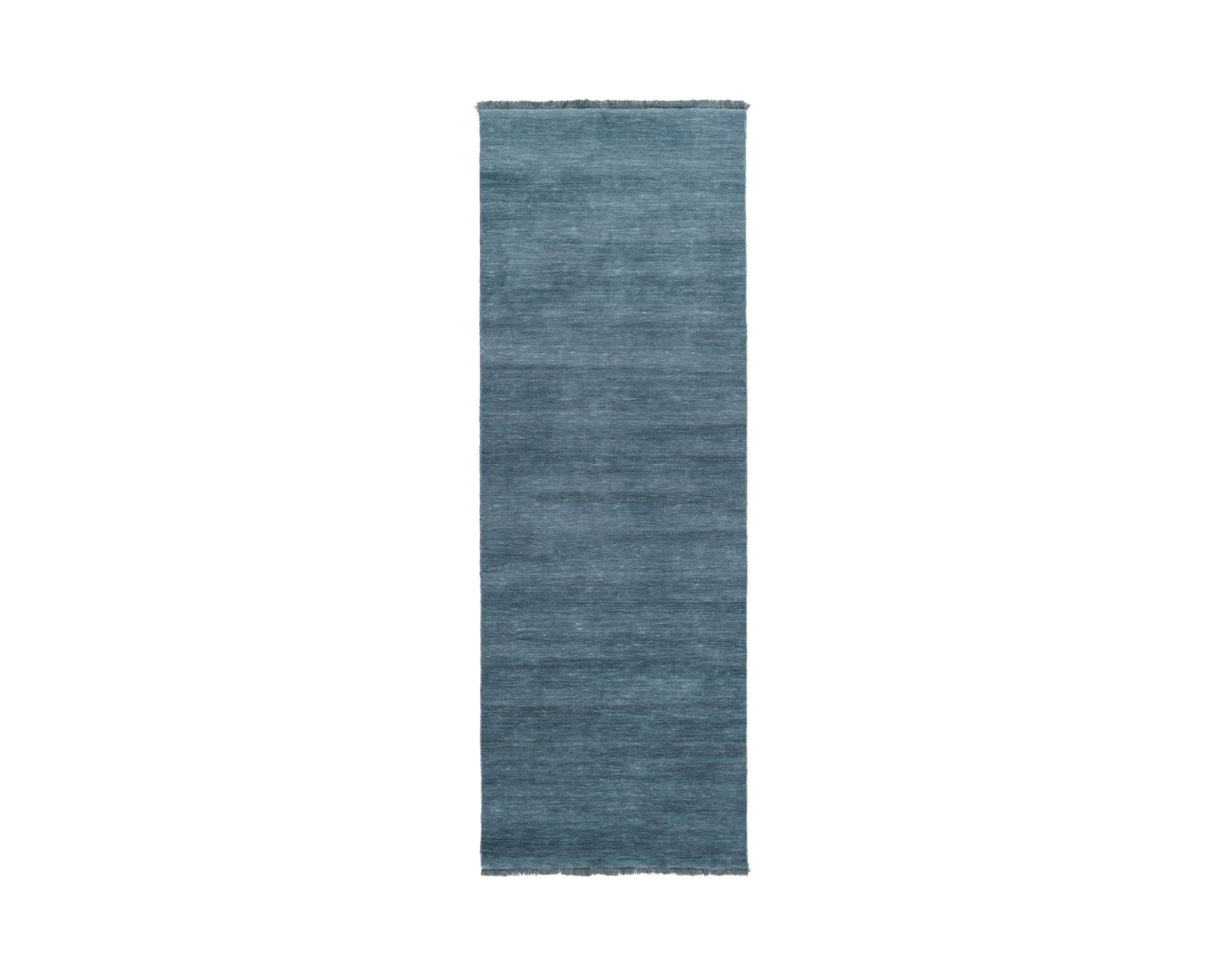 Rugvista Premium Handloom Fringes ullmatta 80 x 200 cm blå